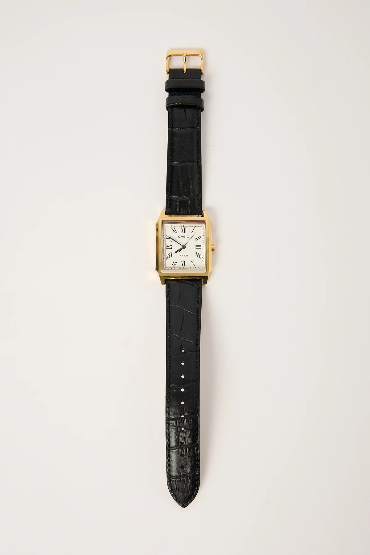 Casio MTPB190GL-7BVDF Analogue Watch Gold/Black Croc PU - Image 2