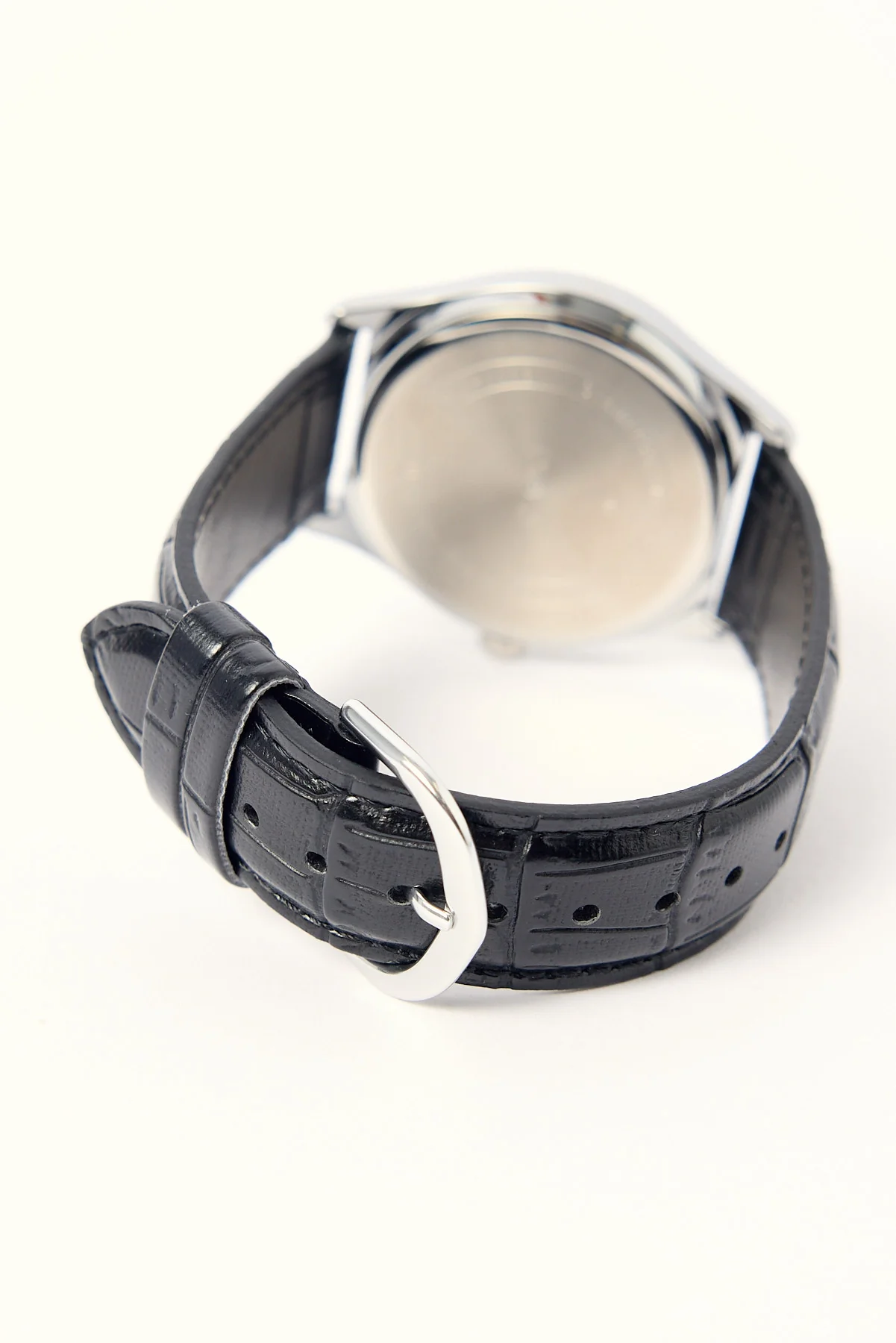 Casio MTPV006L-7B Analogue Watch Silver/Black Croc PU - Image 3