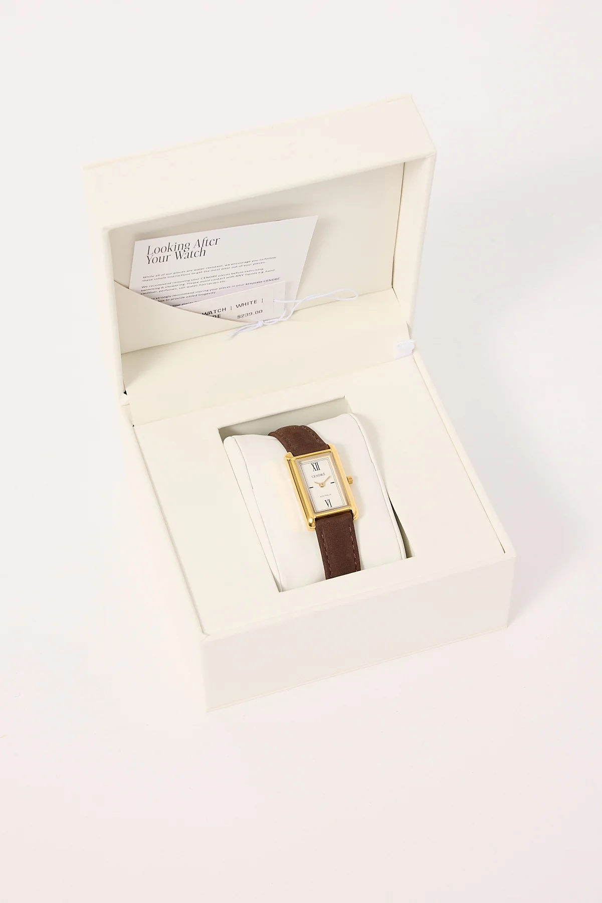 Cendre Kelly Watch Gold/White/Chocolate Suede - Image 2