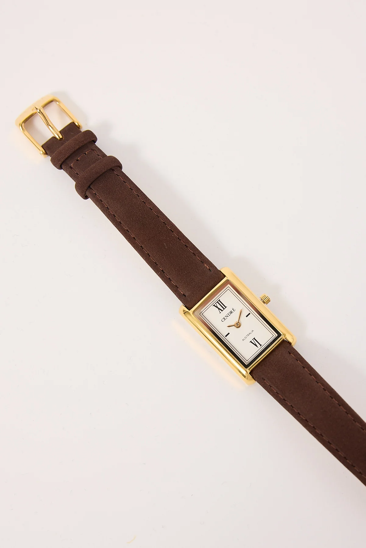 Cendre Kelly Watch Gold/White/Chocolate Suede - Image 3