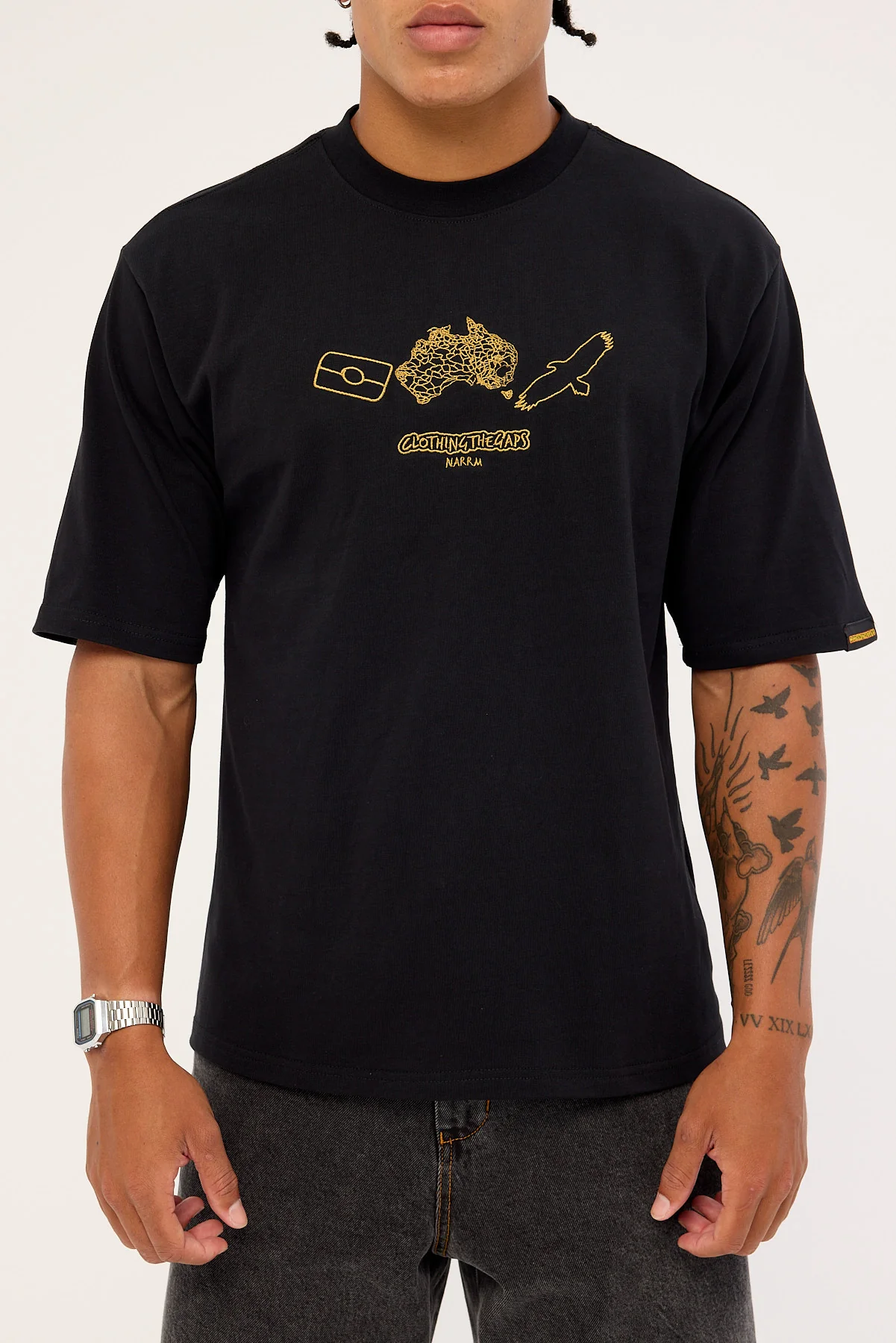 Clothing The Gaps Icon Tee Black - Image 9