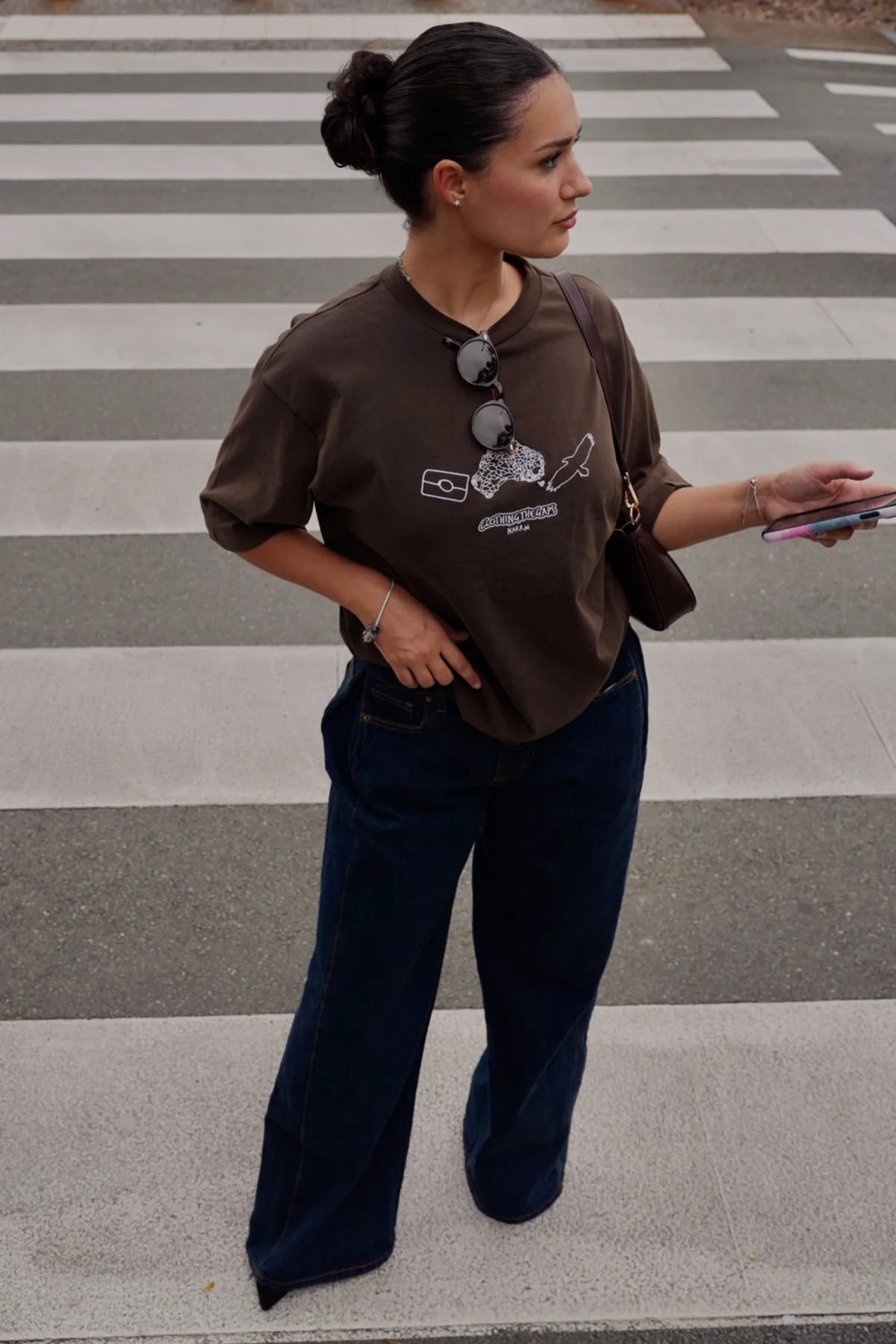 Clothing The Gaps Icon Tee Brown - Image 2