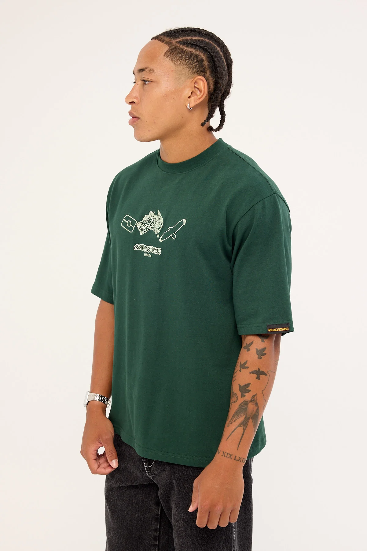 Clothing The Gaps Icon Tee Forest Green - Image 4