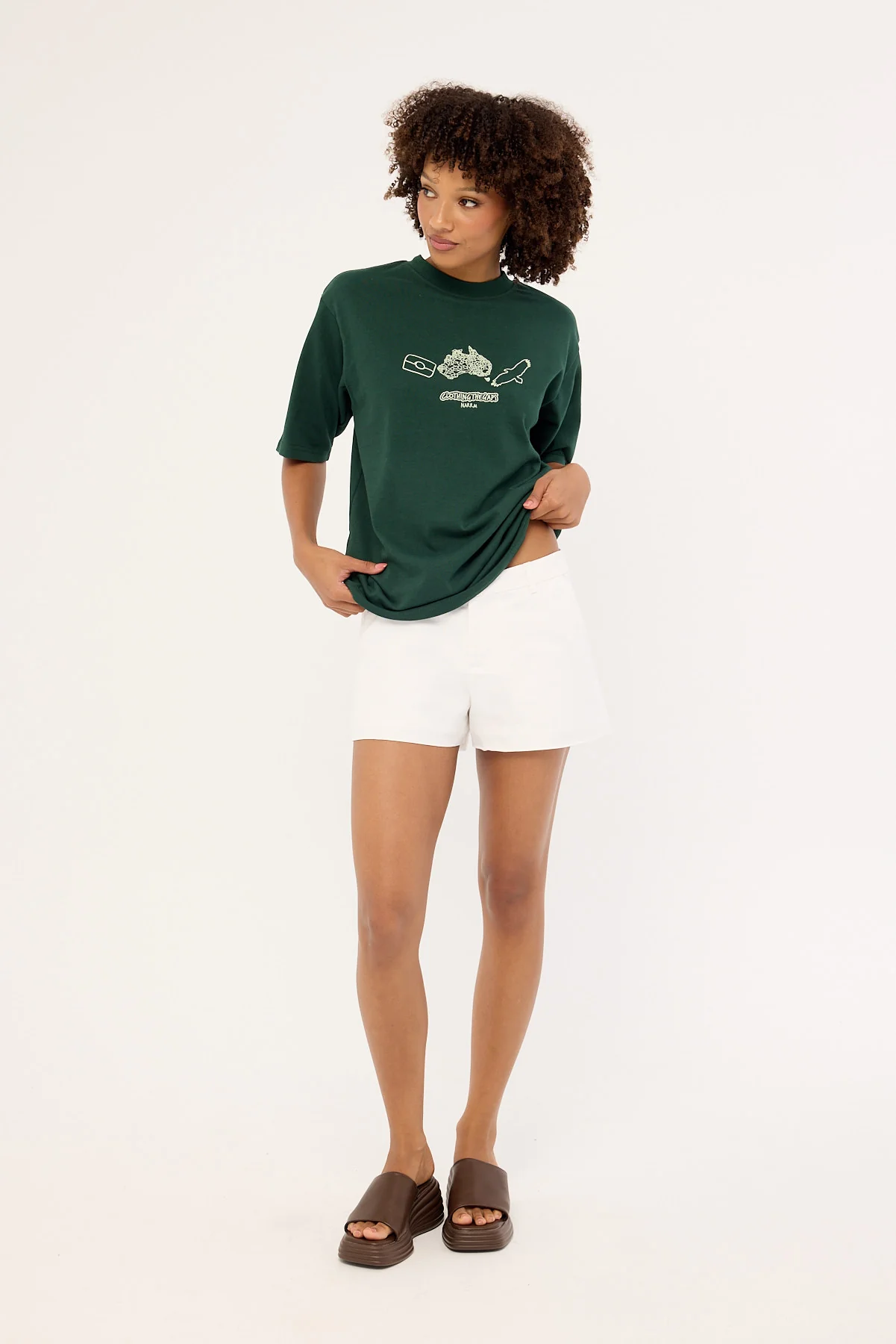Clothing The Gaps Icon Tee Forest Green - Image 7
