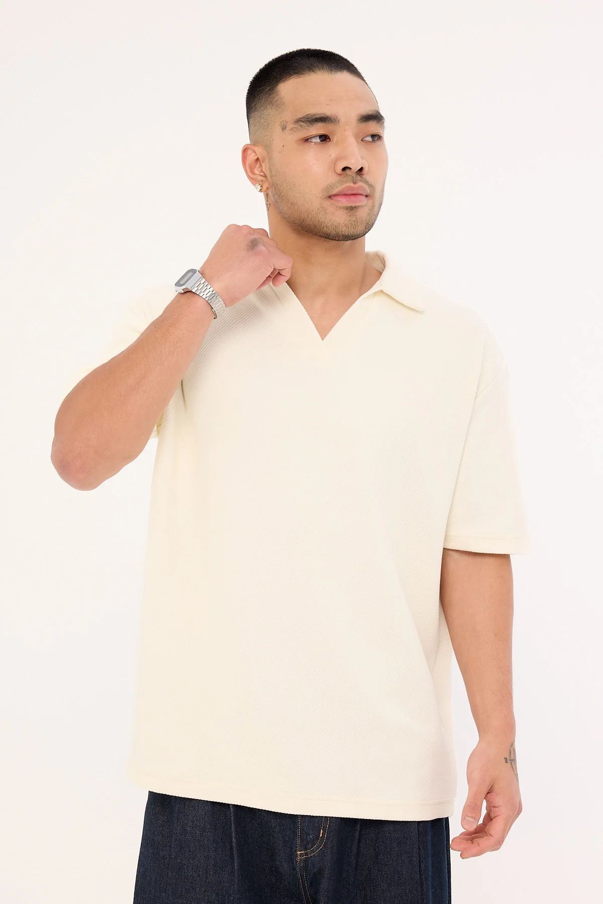 Common Need Alfie Boxy Polo White - Image 2