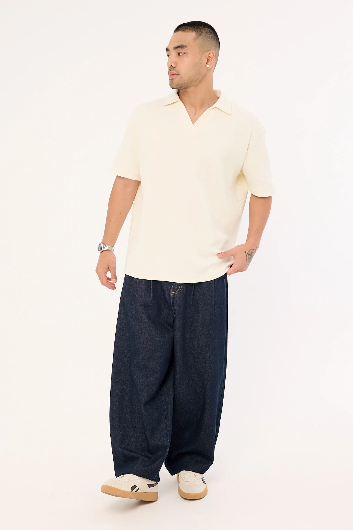 Common Need Alfie Boxy Polo White - Image 3