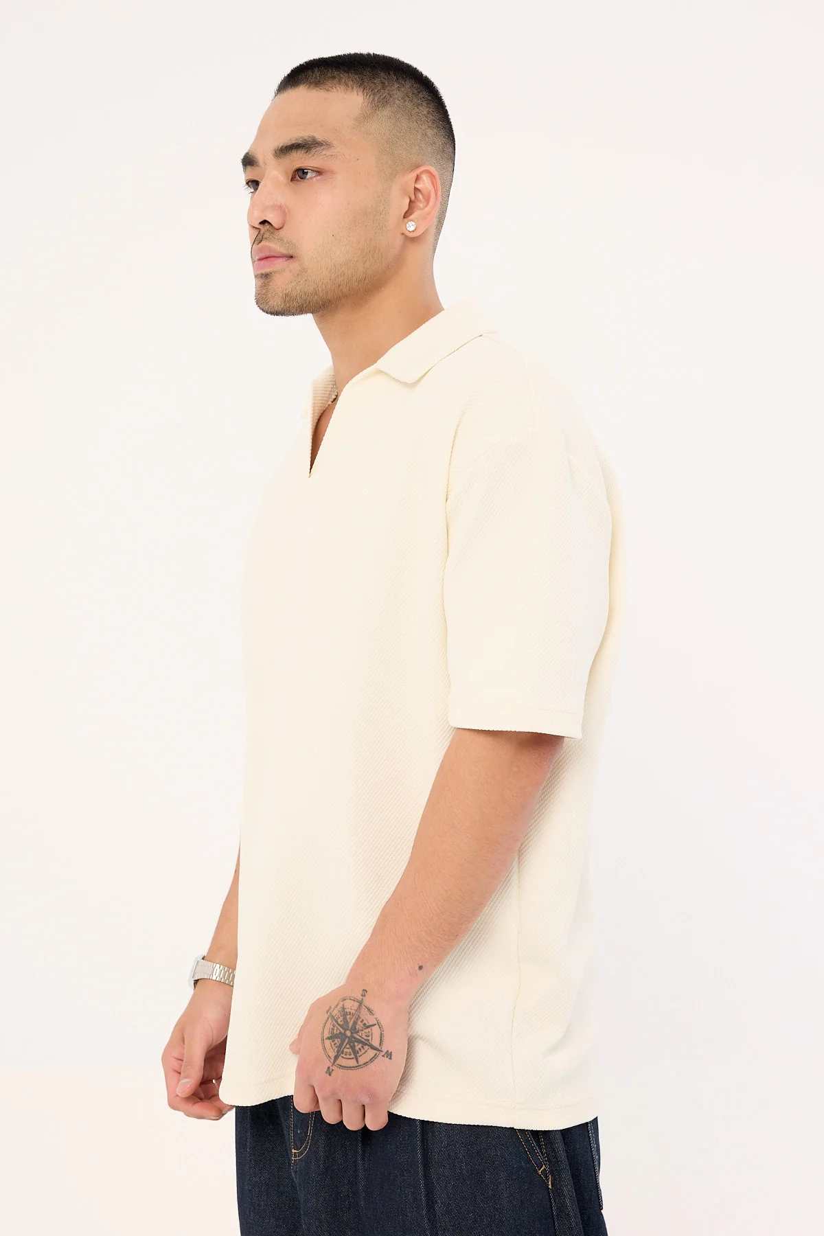 Common Need Alfie Boxy Polo White - Image 5