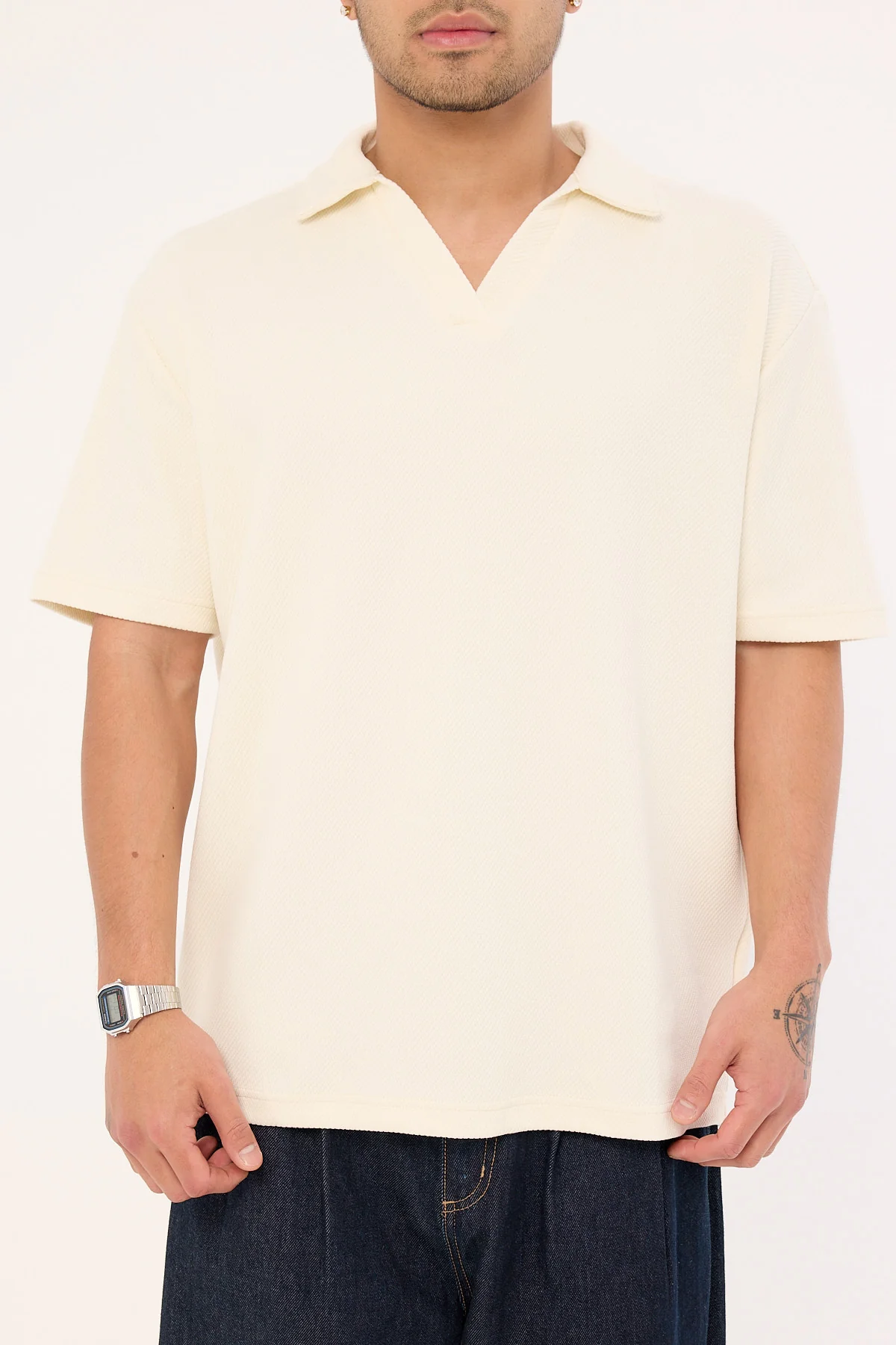 Common Need Alfie Boxy Polo White - Image 7