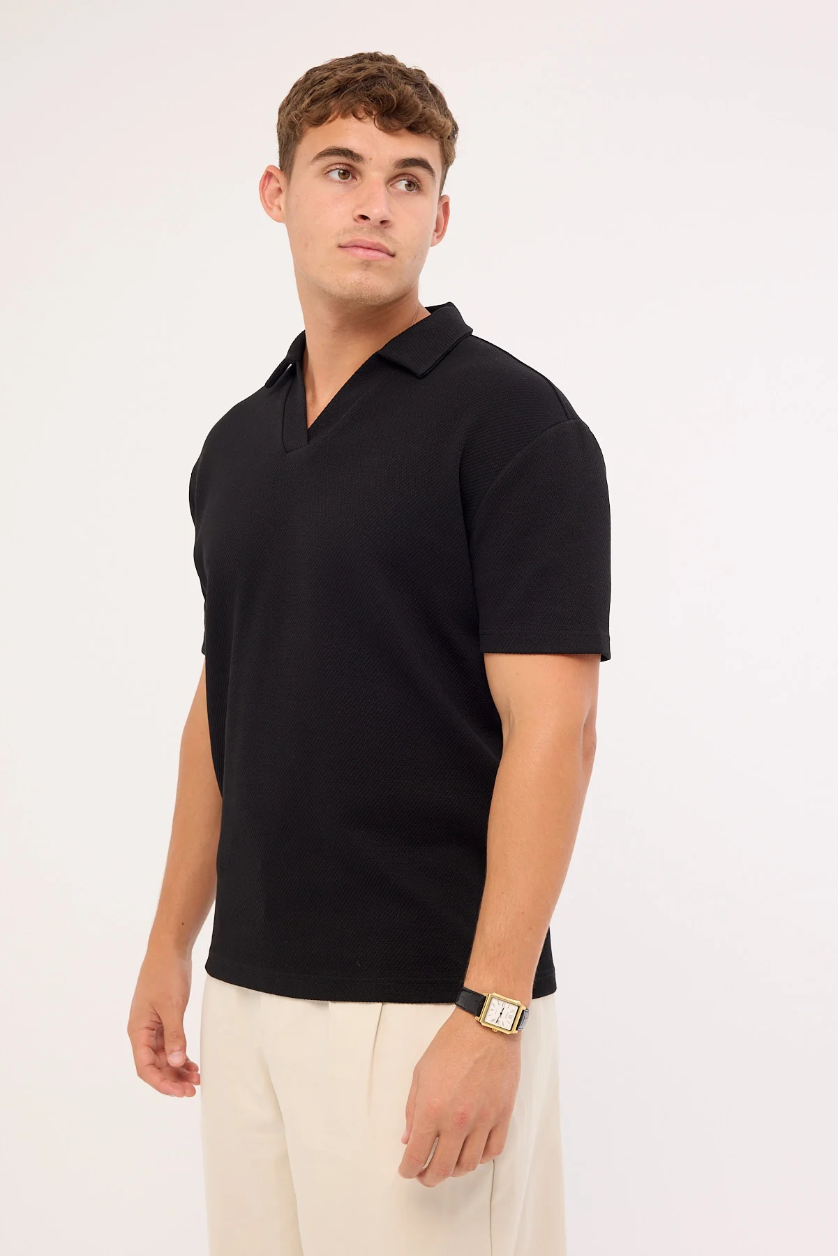 Common Need Alfie Boxy Polo Black - Image 5