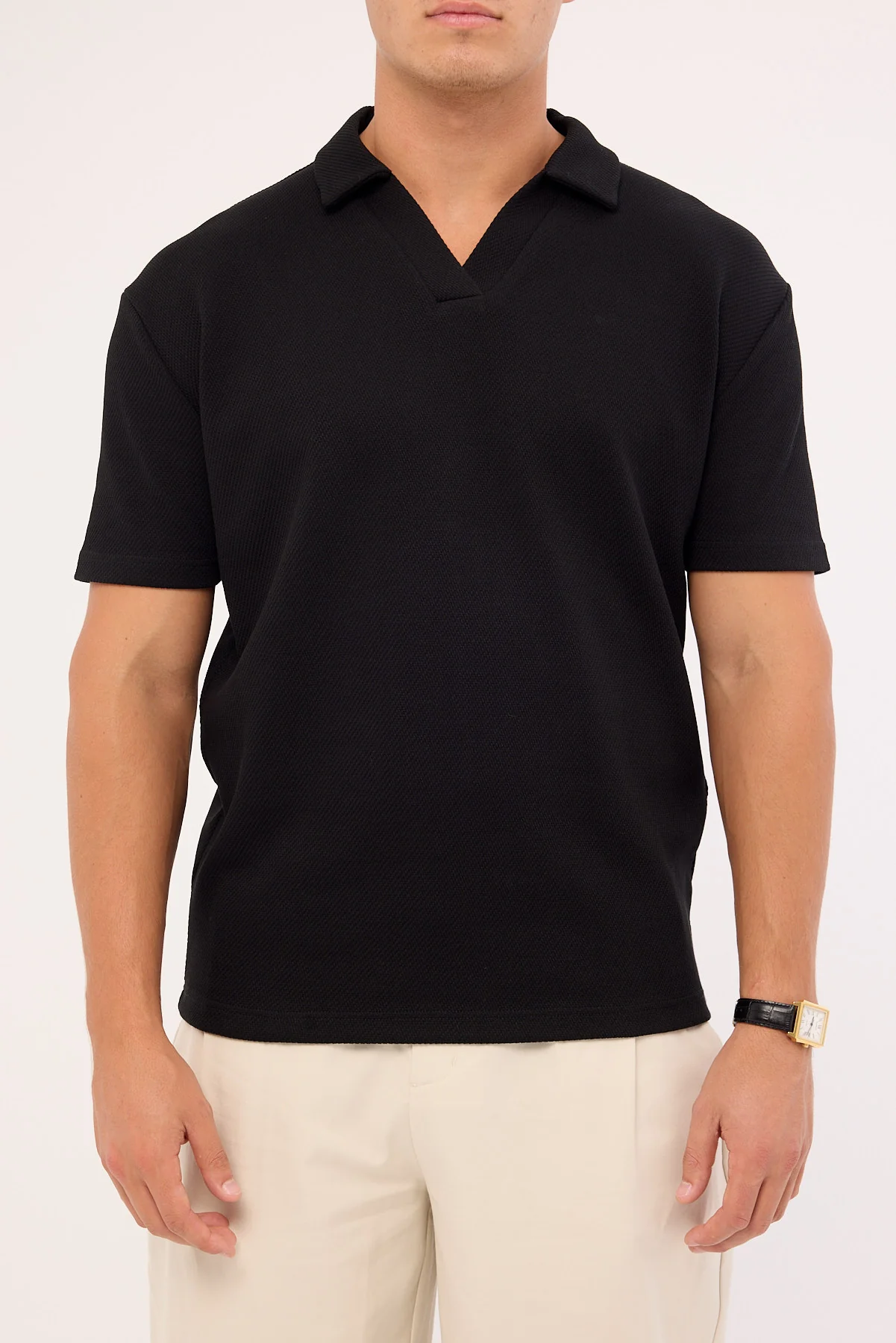 Common Need Alfie Boxy Polo Black - Image 8