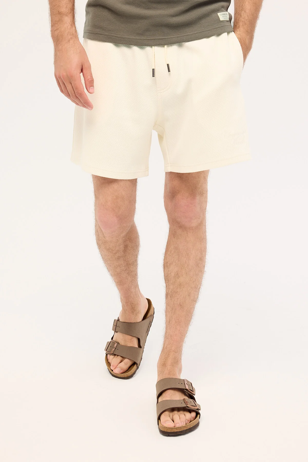 Common Need Alfie Elastic Waist Short Off White - Image 2
