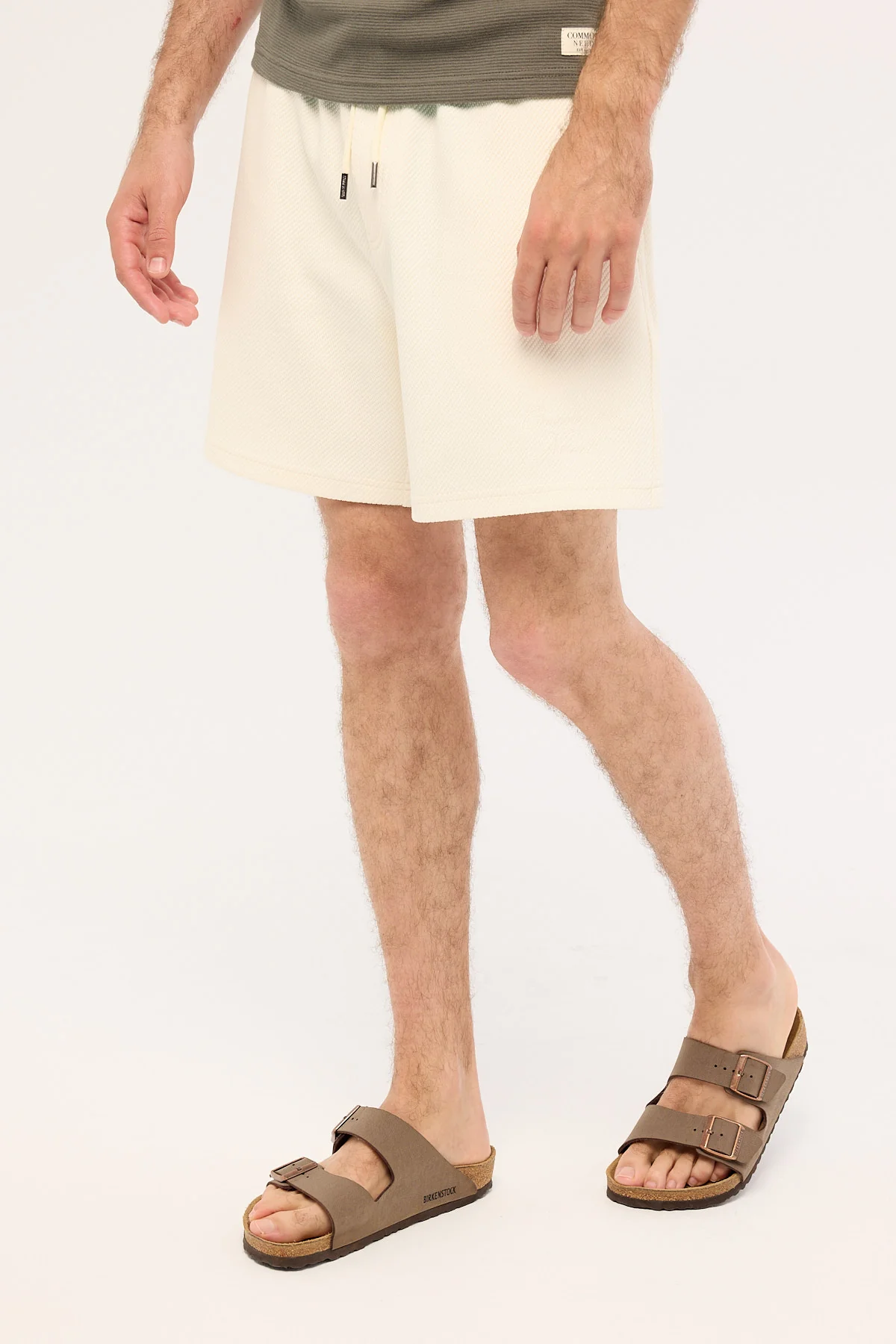 Common Need Alfie Elastic Waist Short Off White - Image 3