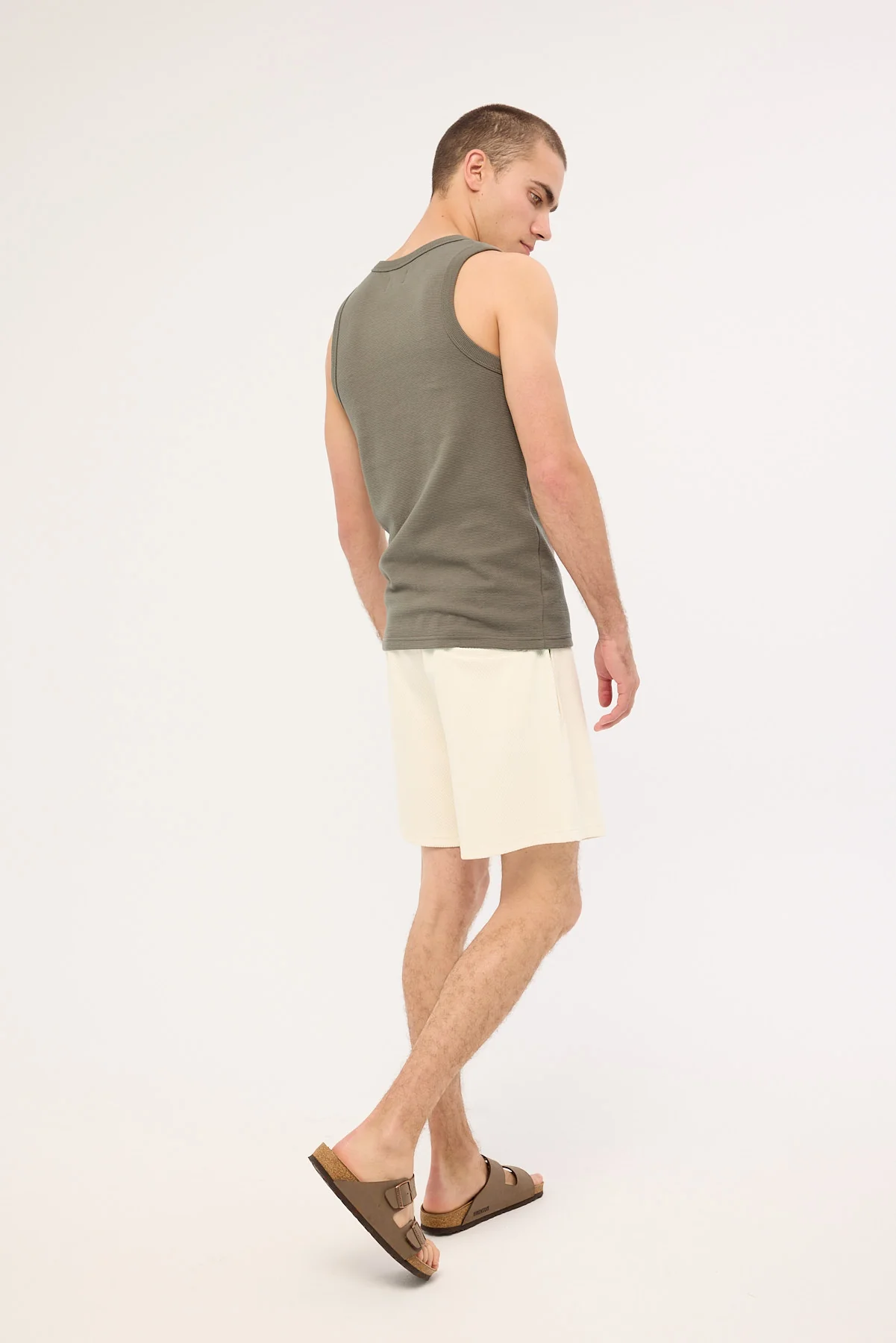 Common Need Alfie Elastic Waist Short Off White - Image 5