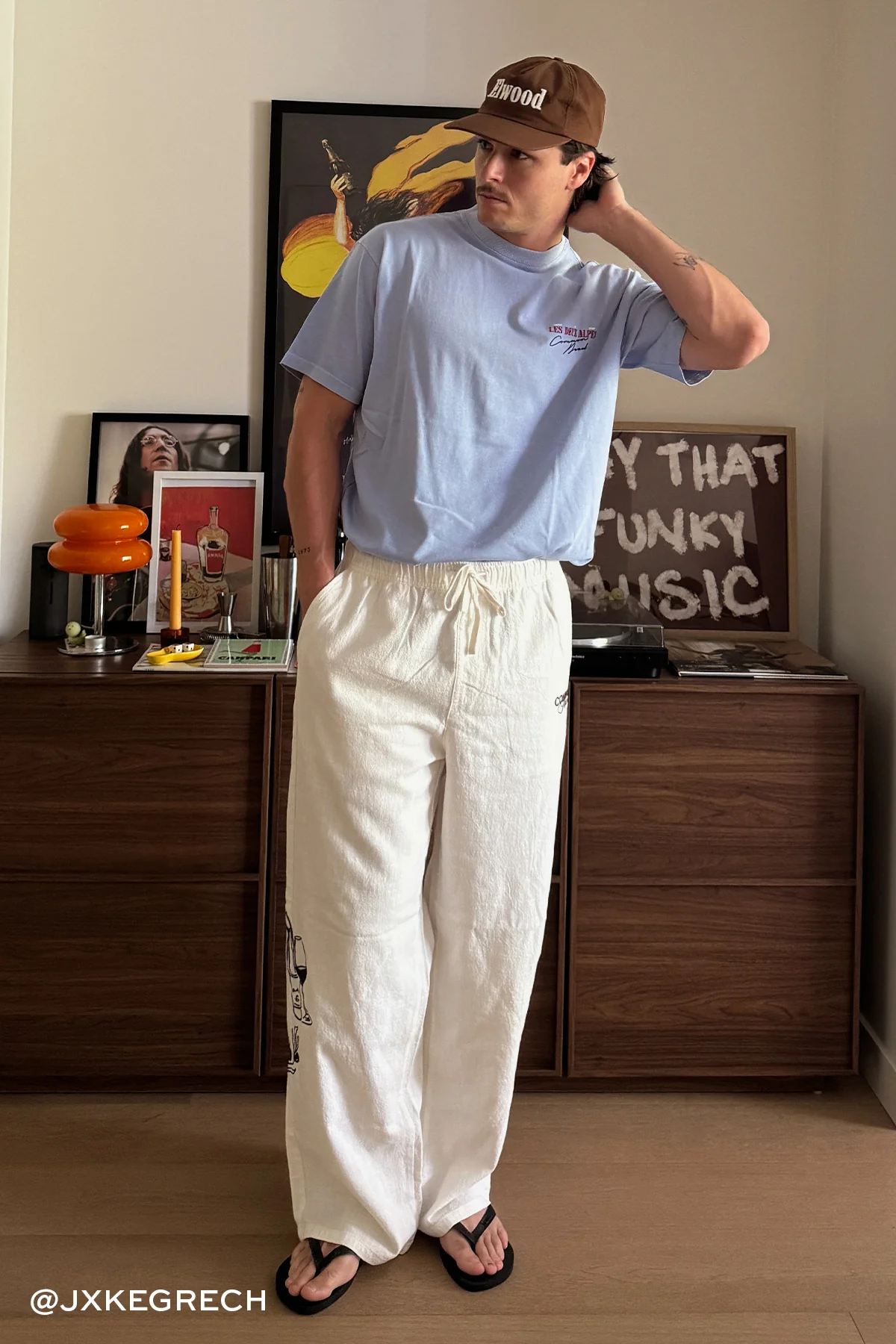 Common Need Alfresco Baggy Linen Pant Off White