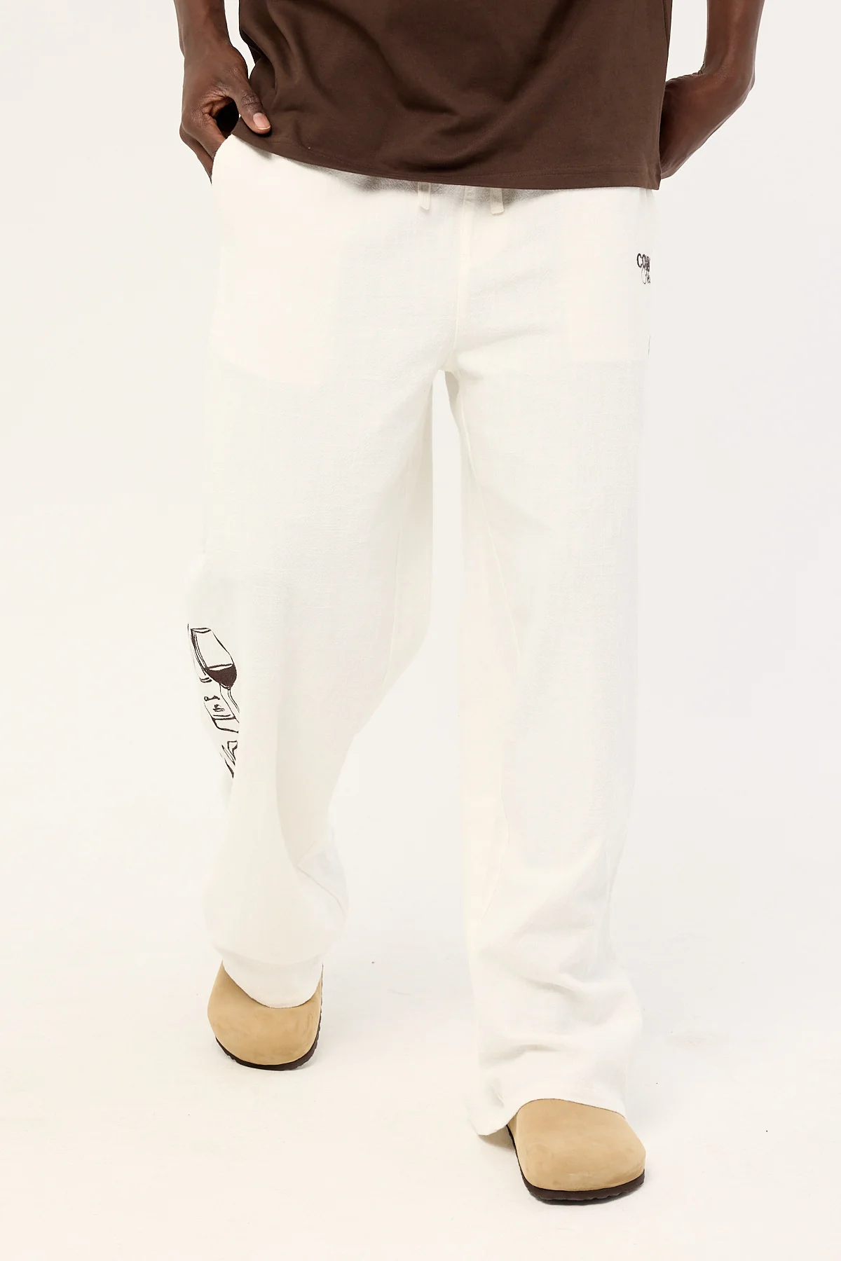 Common Need Alfresco Baggy Linen Pant Off White - Image 4