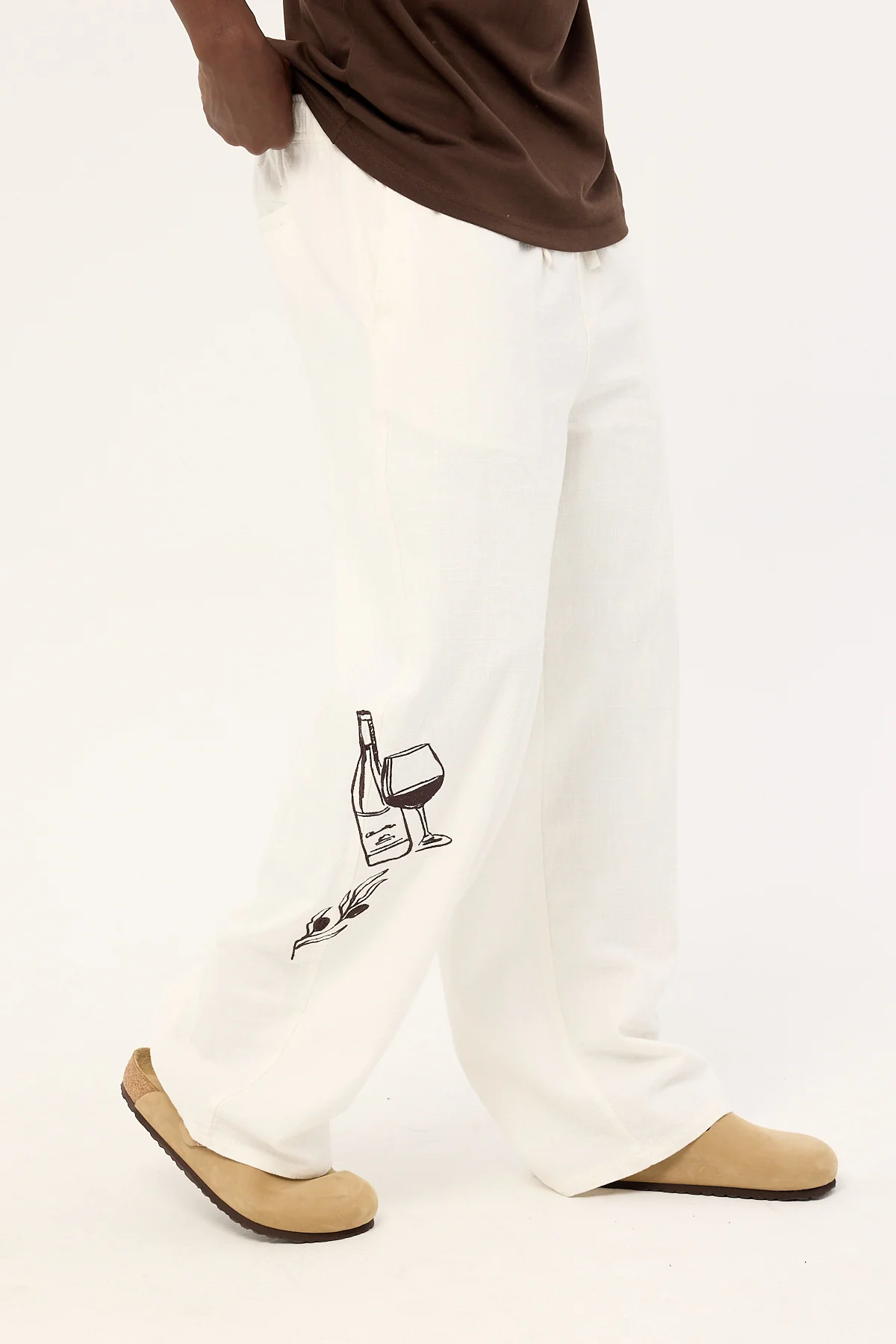 Common Need Alfresco Baggy Linen Pant Off White - Image 6