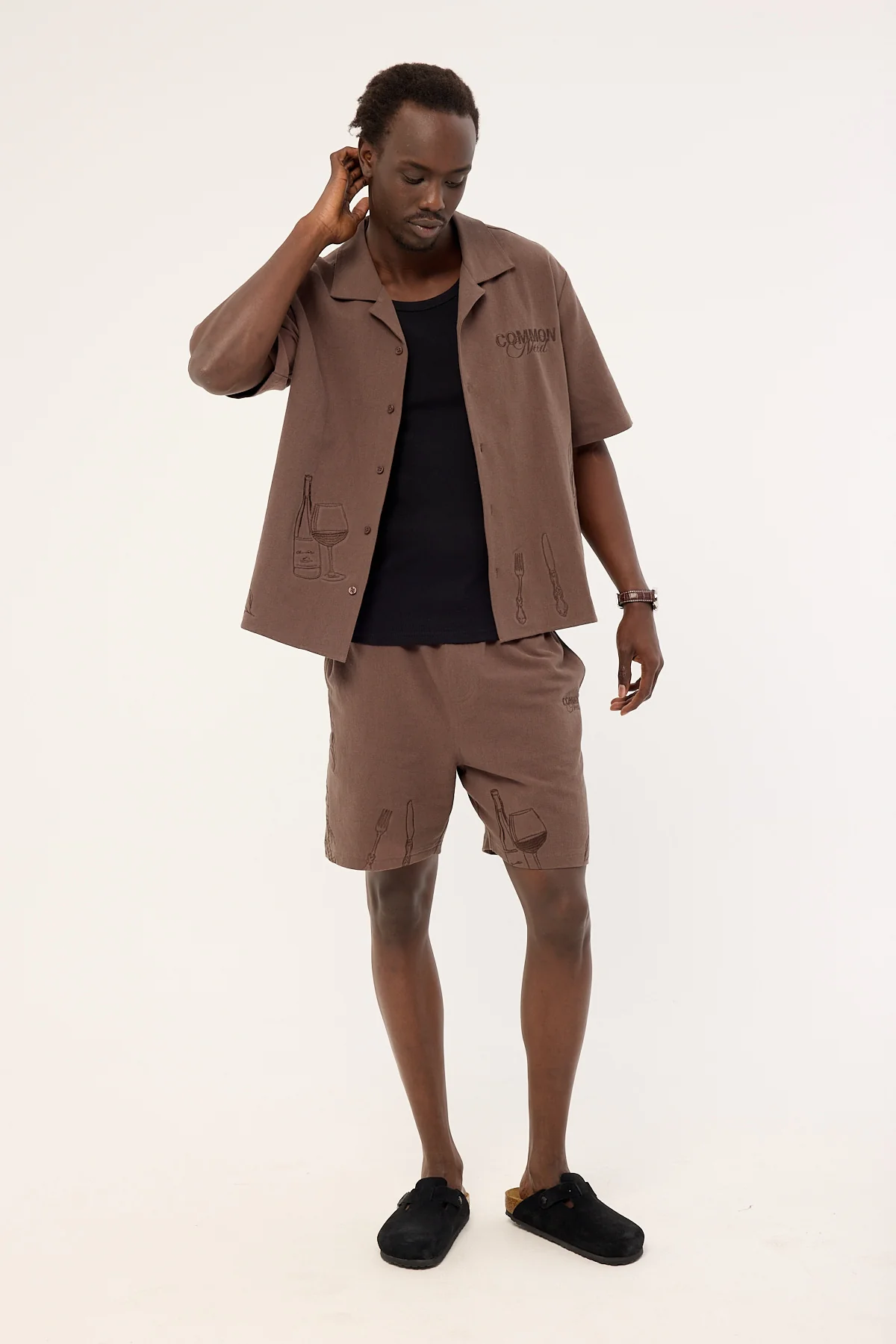 Common Need Alfresco Elastic Waist Short Brown