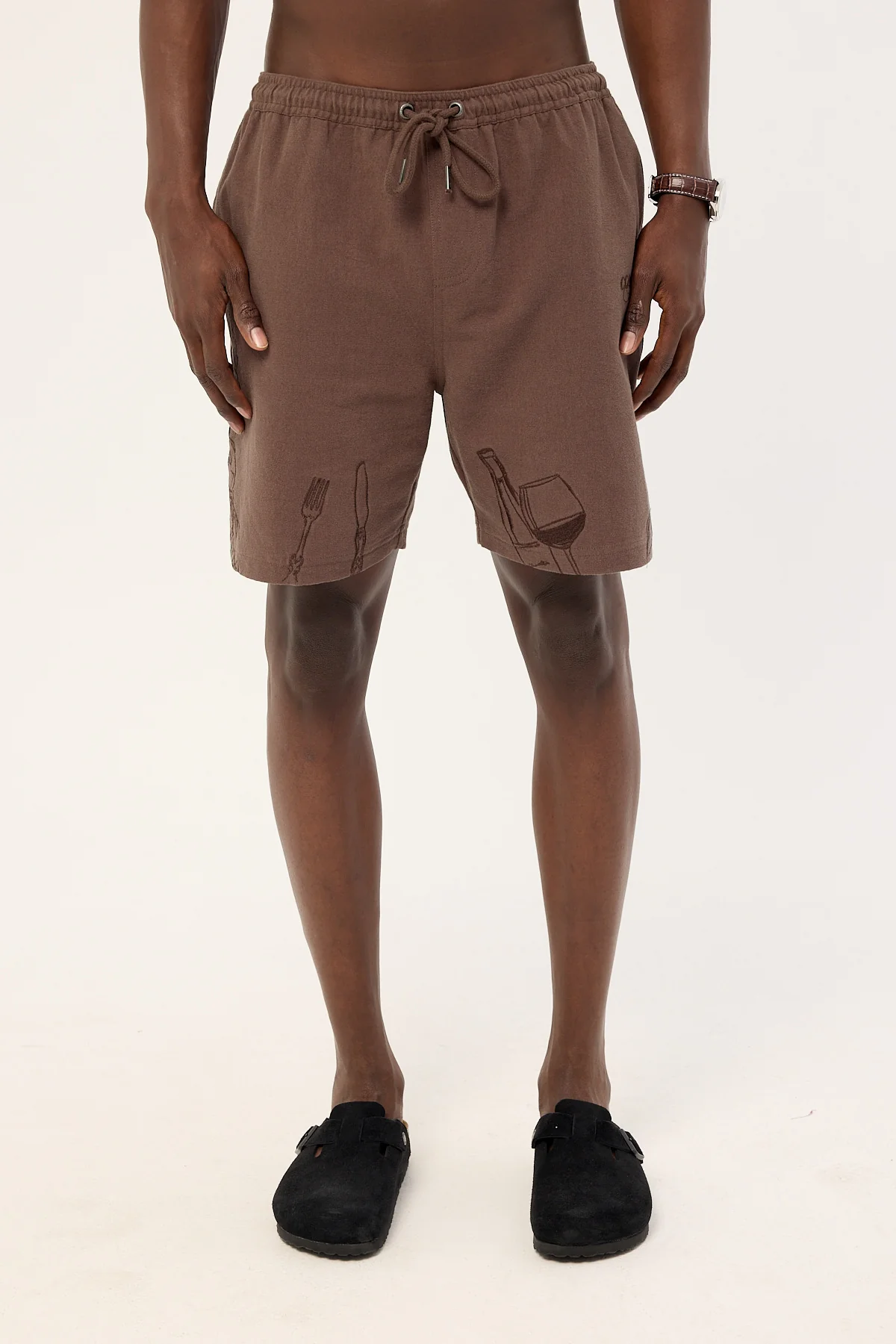 Common Need Alfresco Elastic Waist Short Brown - Image 7