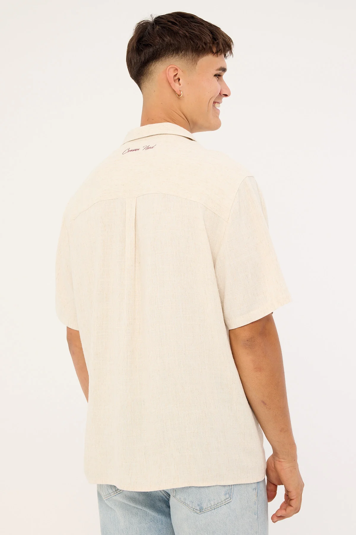 Common Need Aloha Linen Resort Shirt Natural - Image 6
