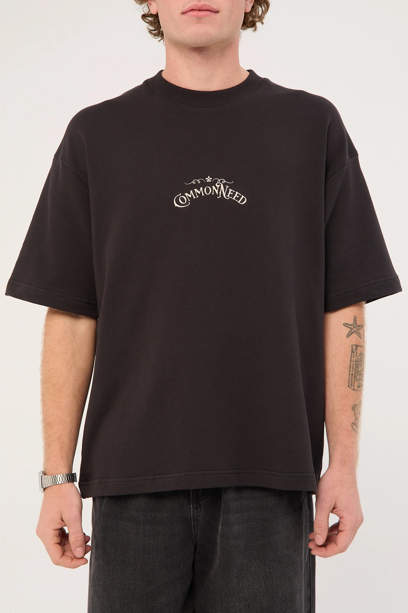 Common Need Angelico Loopback Easy Tee Night Black - Image 8