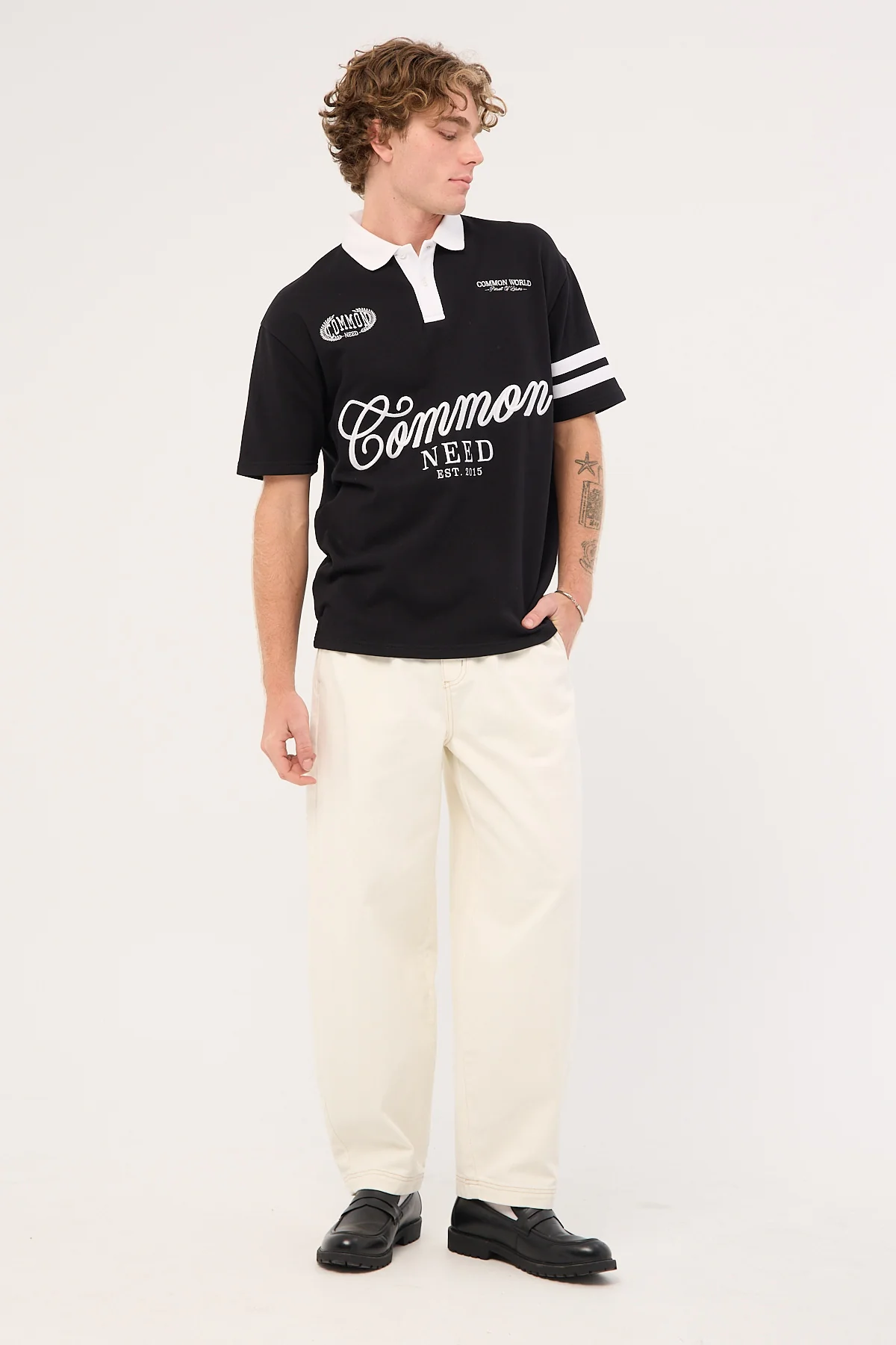 Common Need Ascend Short Sleeve Rugby Polo Black - Image 2