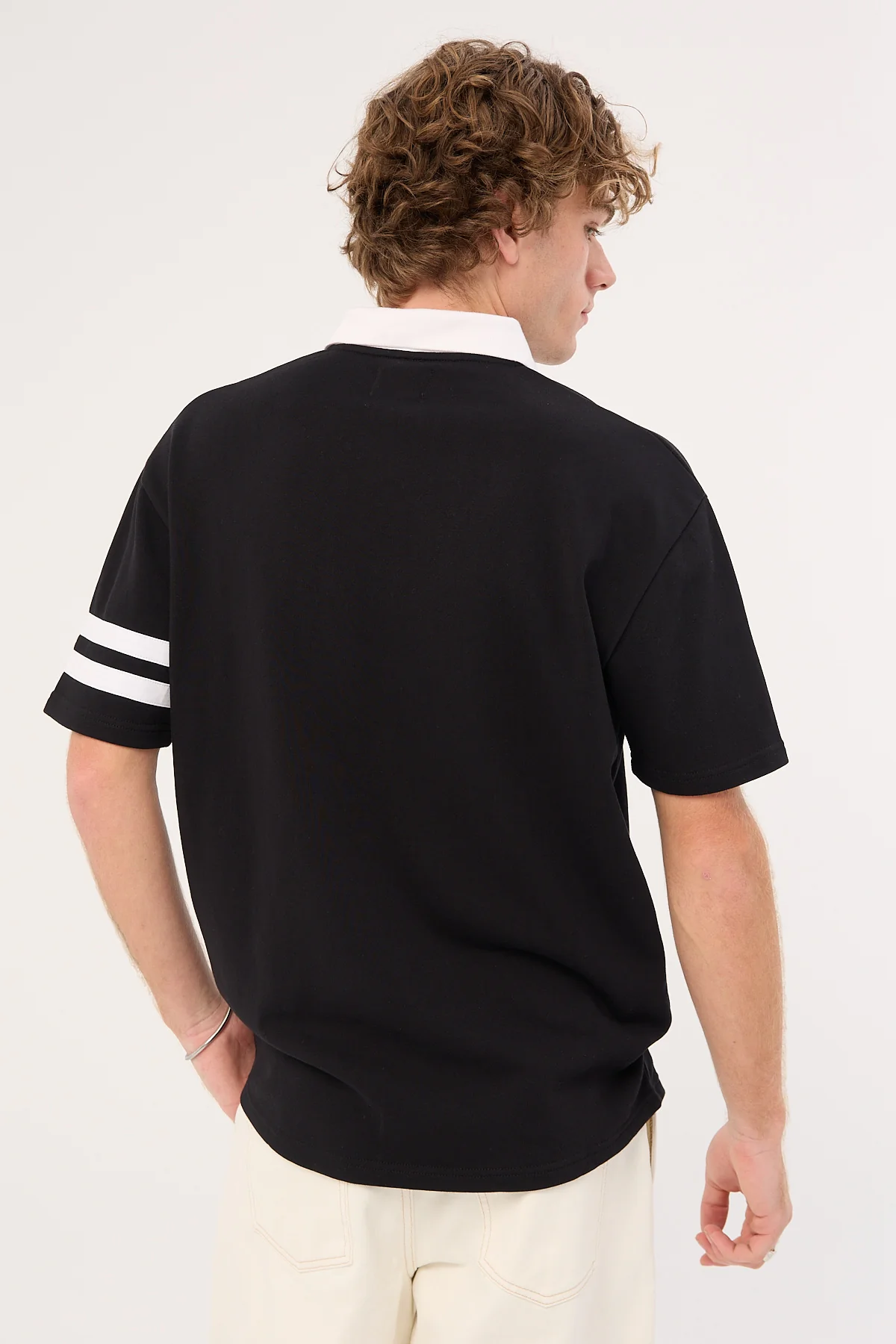 Common Need Ascend Short Sleeve Rugby Polo Black - Image 4