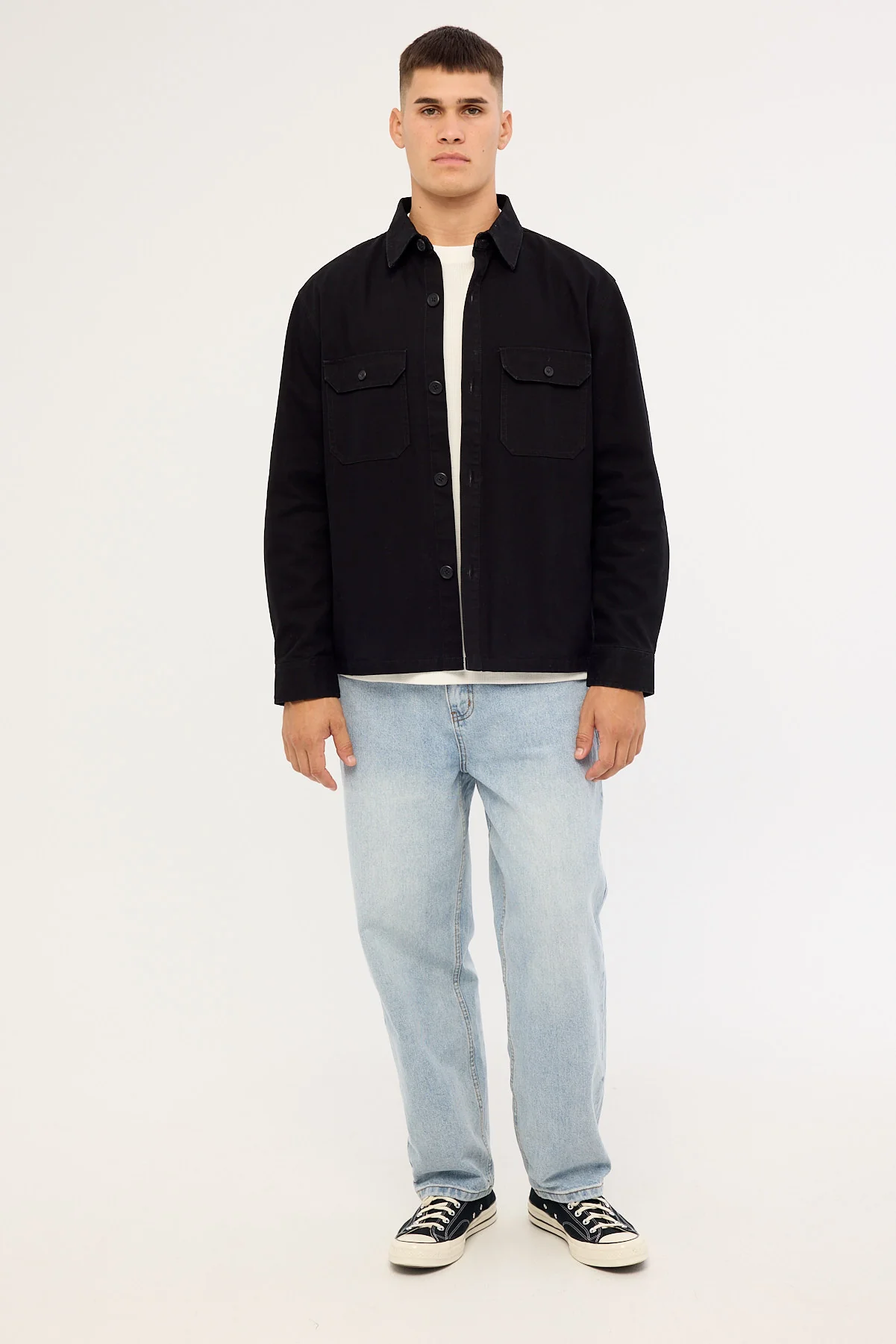 Common Need Ascent Heavyweight Overshirt Washed Black - Image 2
