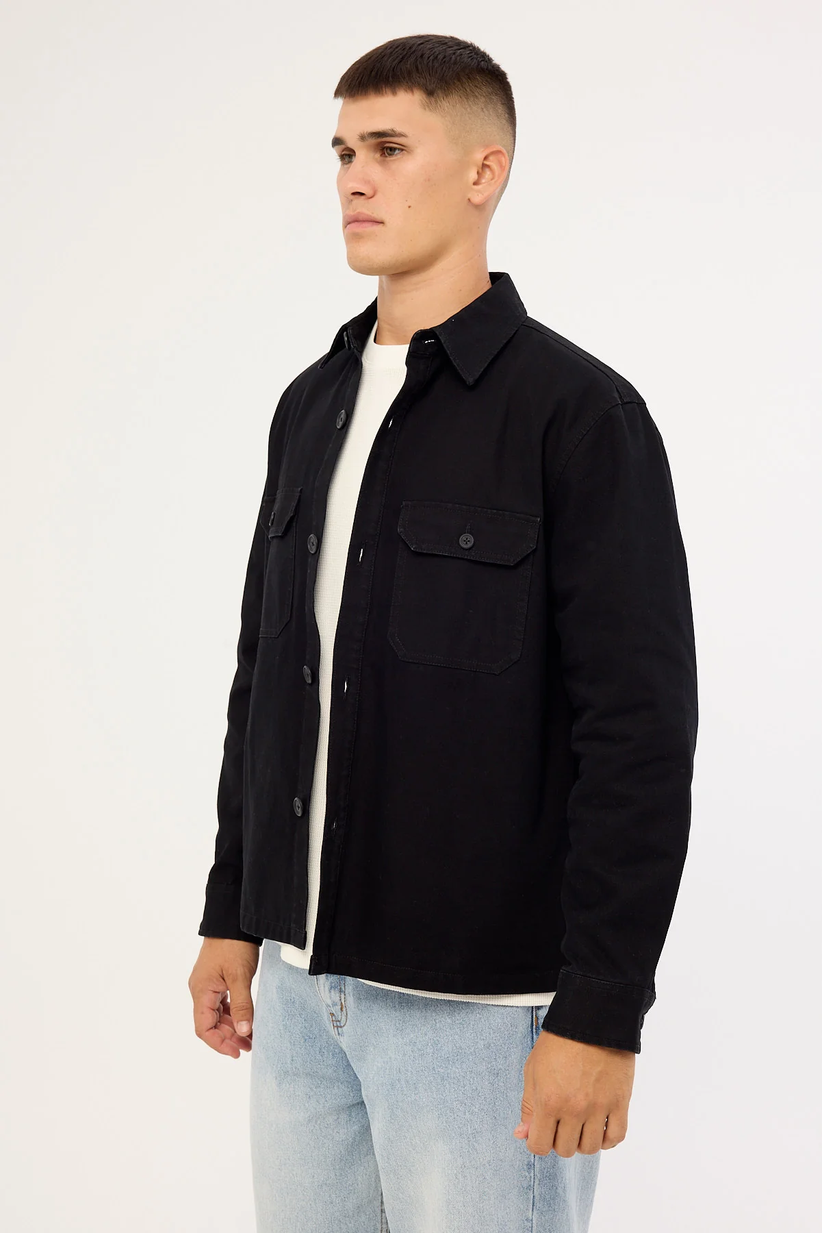 Common Need Ascent Heavyweight Overshirt Washed Black - Image 4