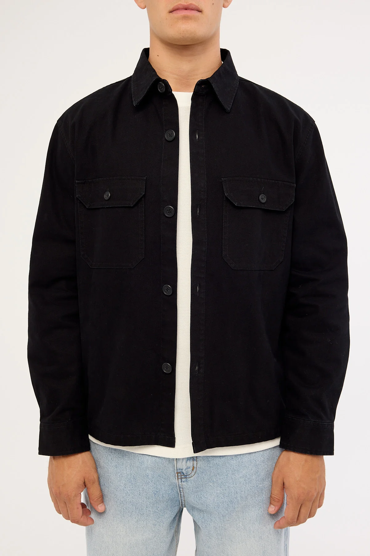 Common Need Ascent Heavyweight Overshirt Washed Black - Image 6