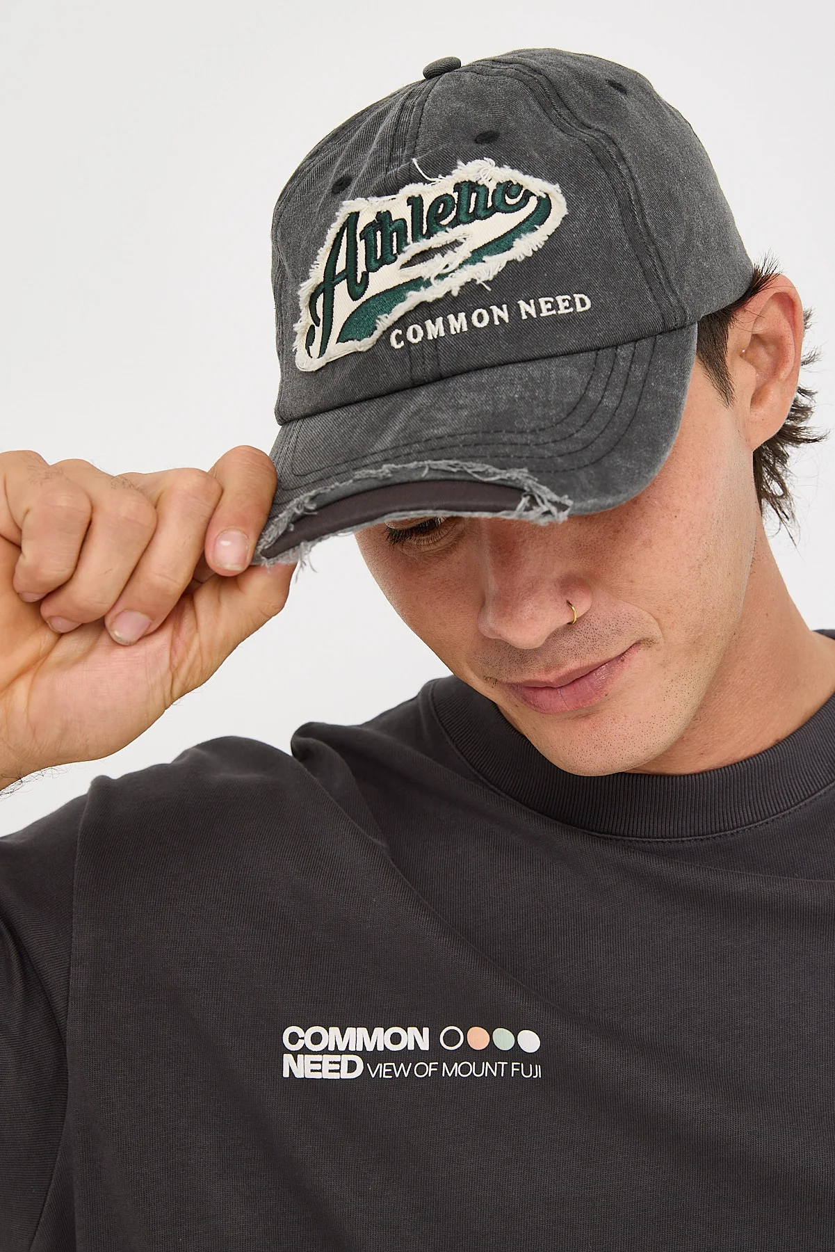 Common Need Athletic Distressed Dad Cap Washed Black - Image 5