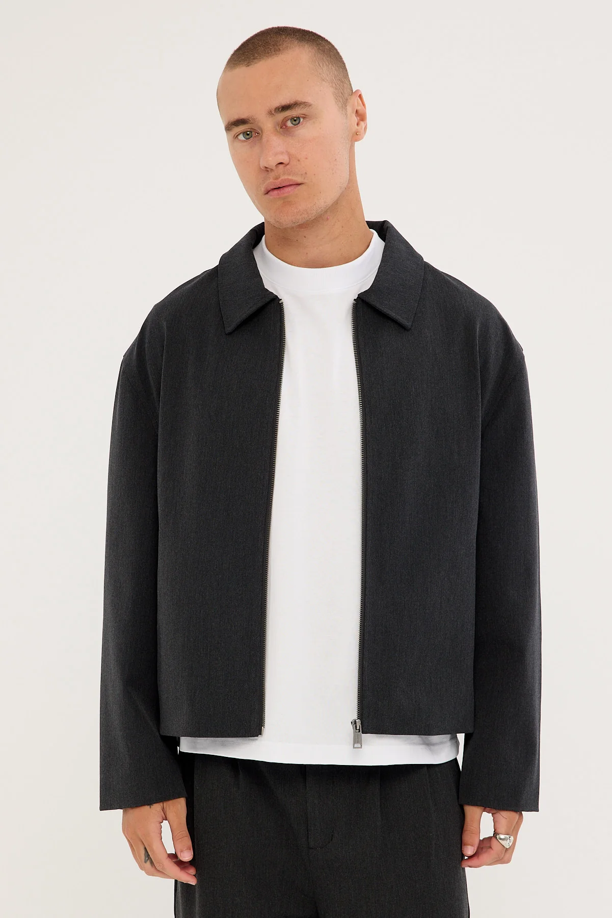 Common Need Atticus Cropped Jacket Grey