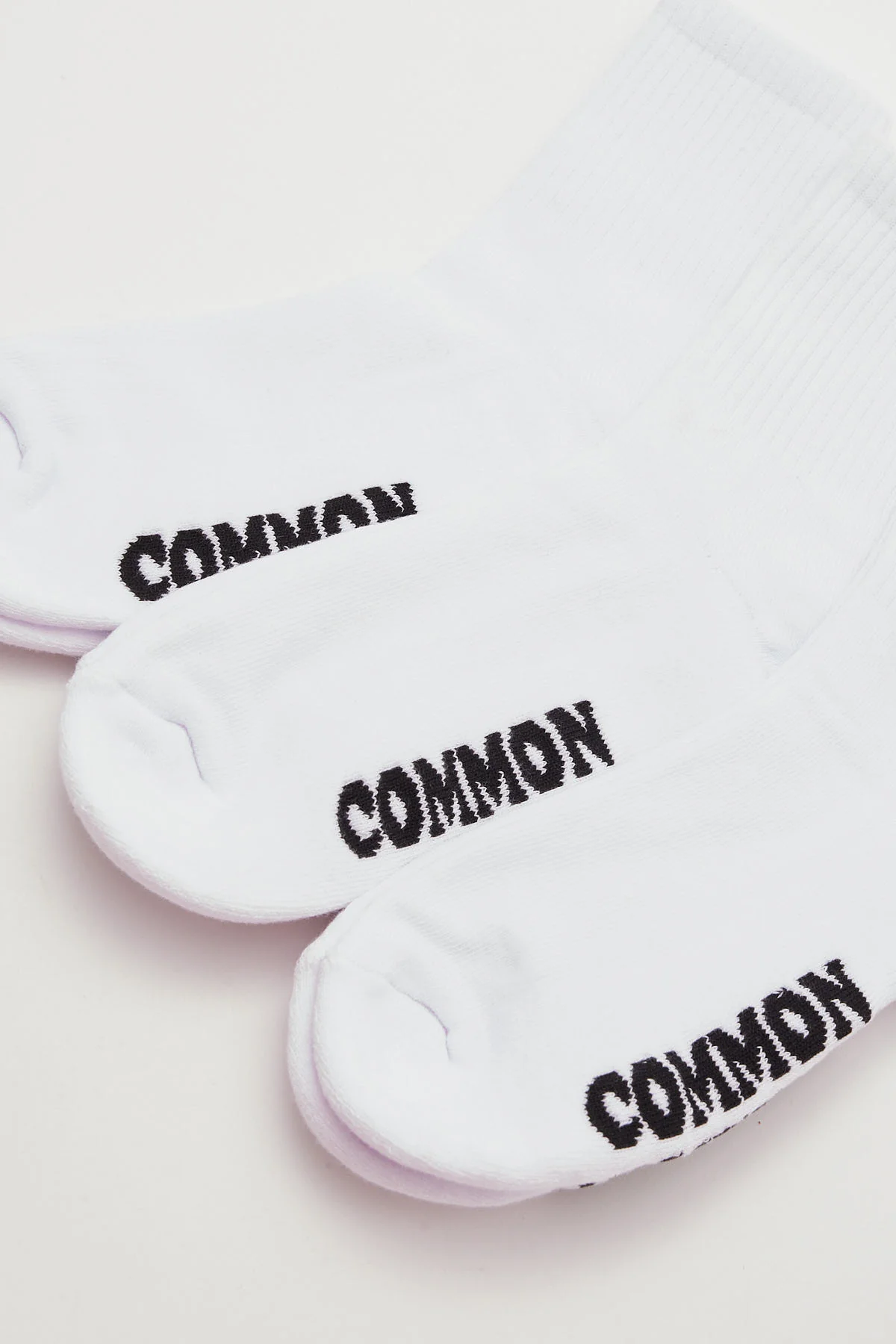 Common Need Basic Quarter Crew Sock 3 Pack White - Image 2