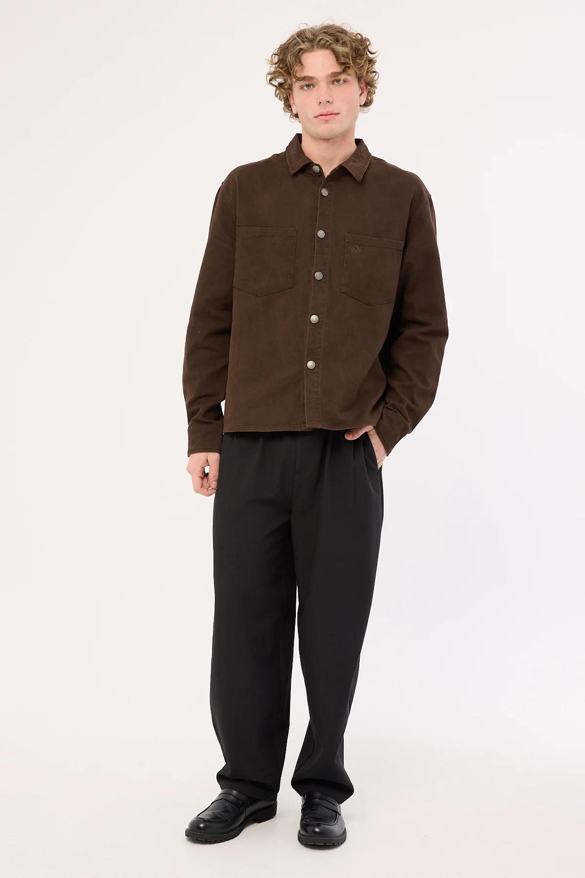 Common Need Bellmere Boxy Overshirt Washed Brown - Image 2