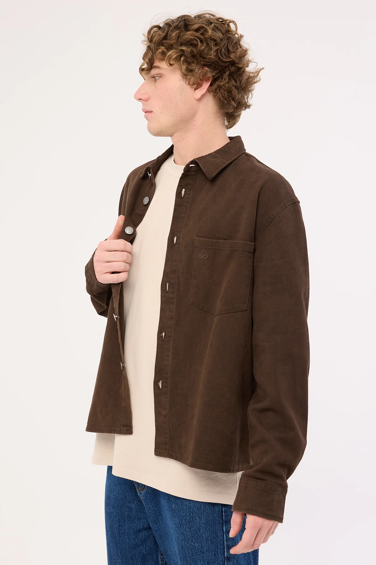 Common Need Bellmere Boxy Overshirt Washed Brown - Image 7