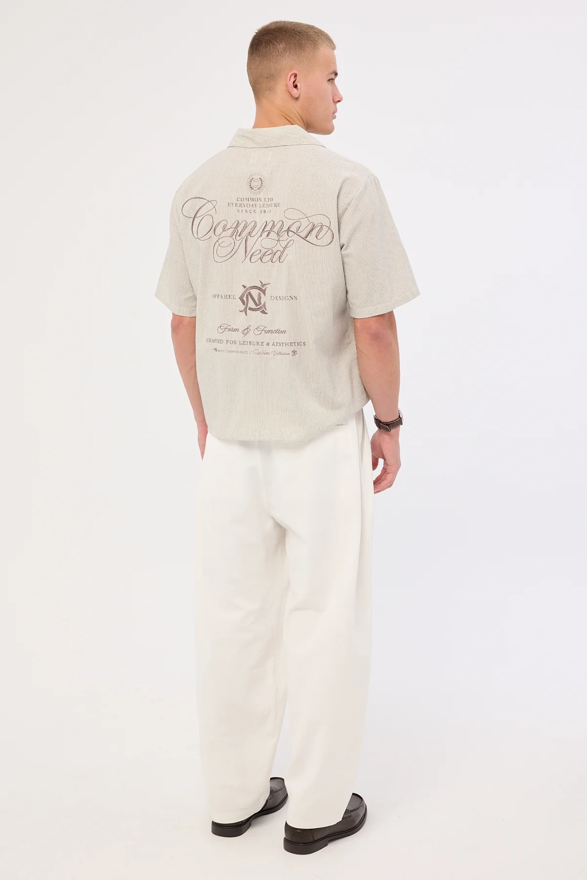 Common Need Blanco Linen Pleated Tailored Trouser Off White - Image 5
