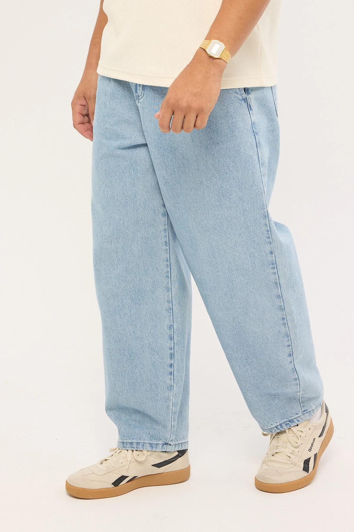 Common Need Blanco Pleated Jean Haze Blue - Image 3