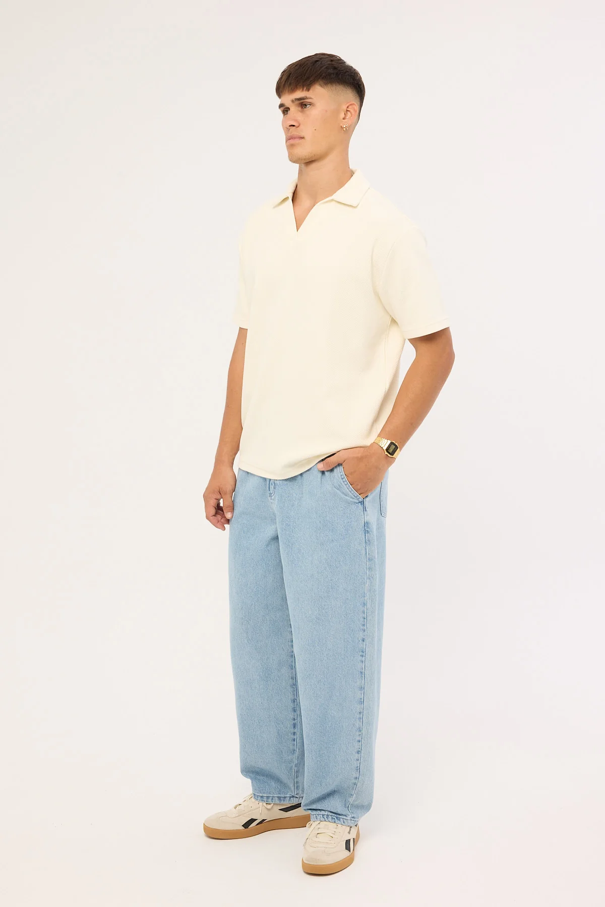 Common Need Blanco Pleated Jean Haze Blue - Image 4