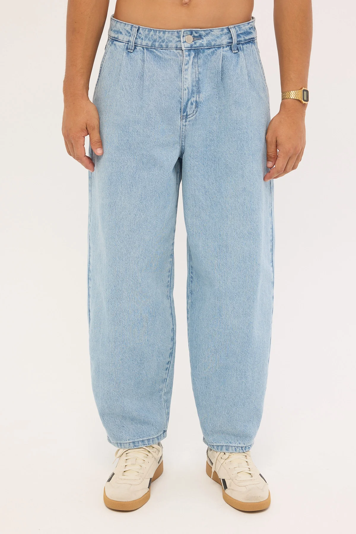 Common Need Blanco Pleated Jean Haze Blue - Image 7