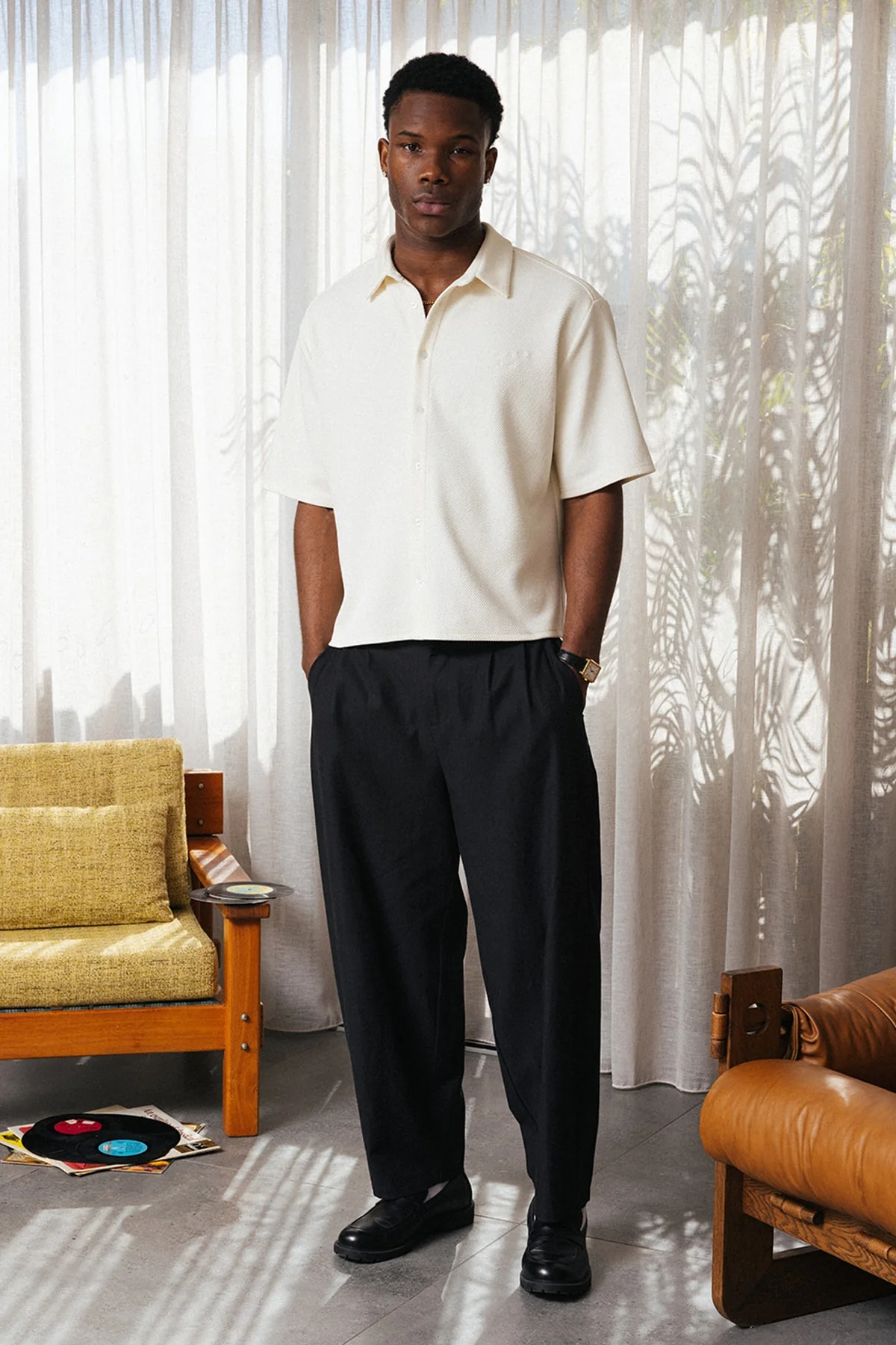 Common Need Blanco Pleated Tailored Trouser Black - Image 10