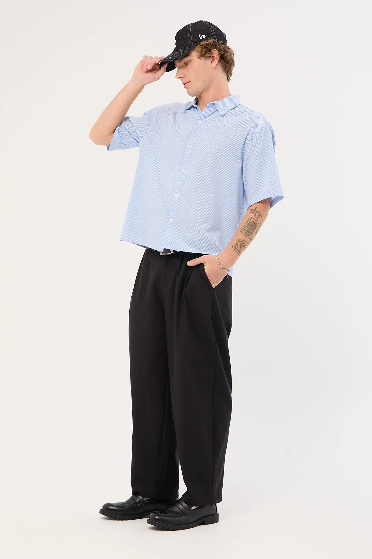 Common Need Blanco Pleated Tailored Trouser Black - Image 5