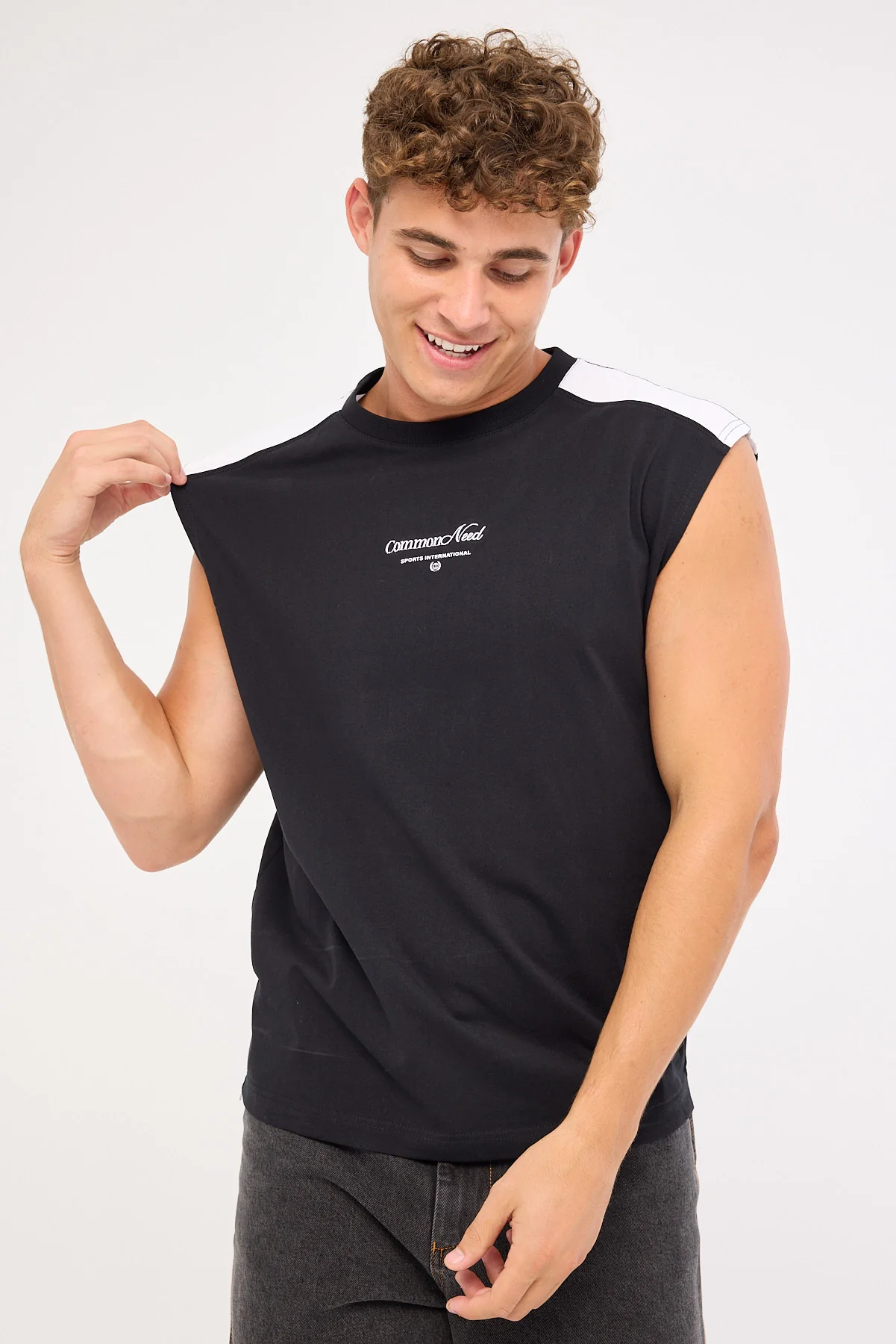 Common Need Blockade Muscle Tank Black/White - Image 3