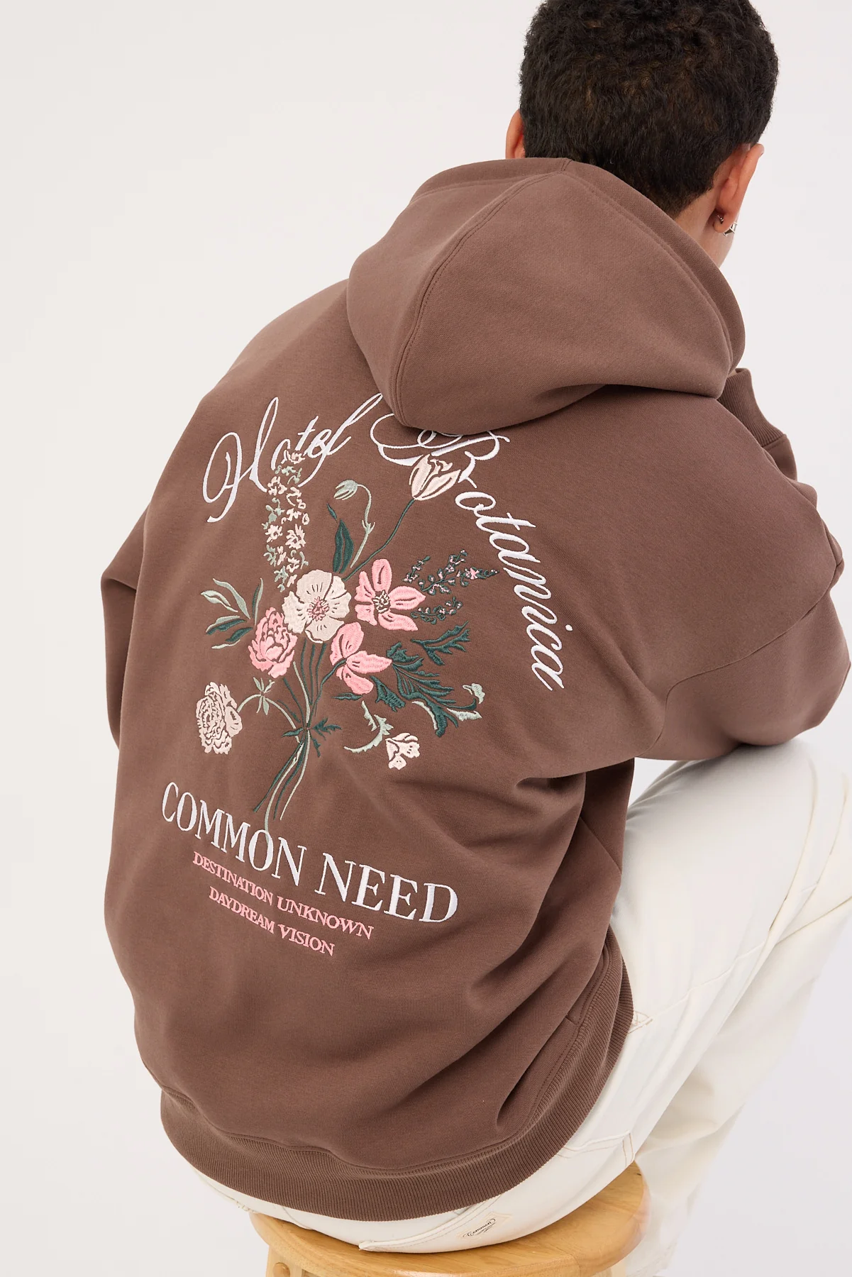 Common Need Botanica Boxy Hoodie Coffee Brown