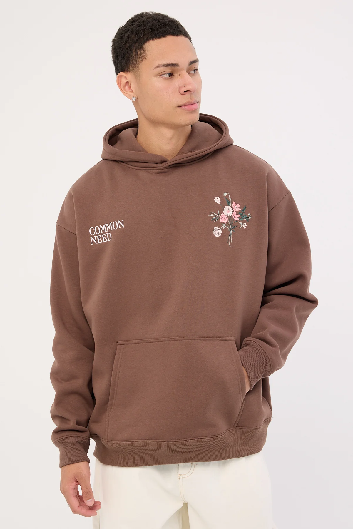 Common Need Botanica Boxy Hoodie Coffee Brown - Image 3