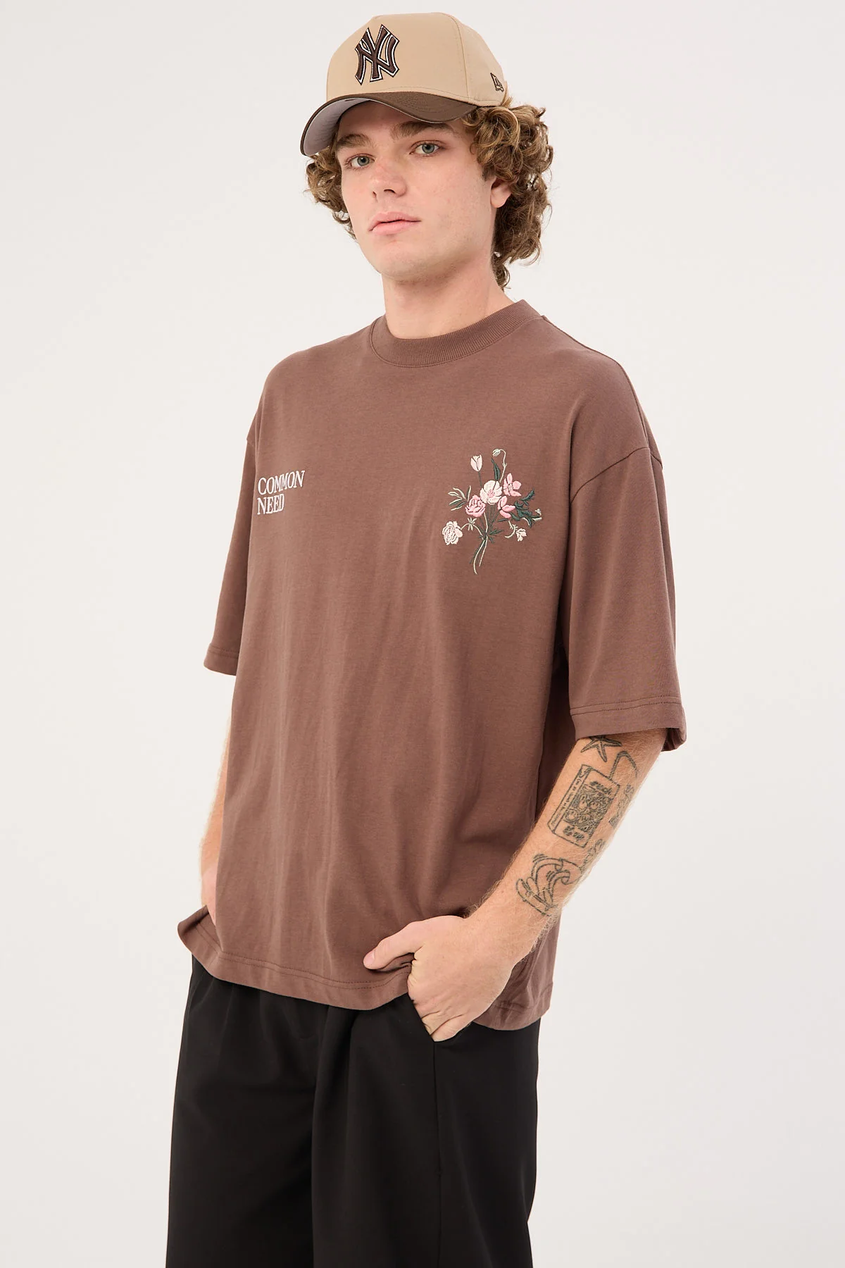 Common Need Botanica Heavyweight Easy Tee Brown - Image 6