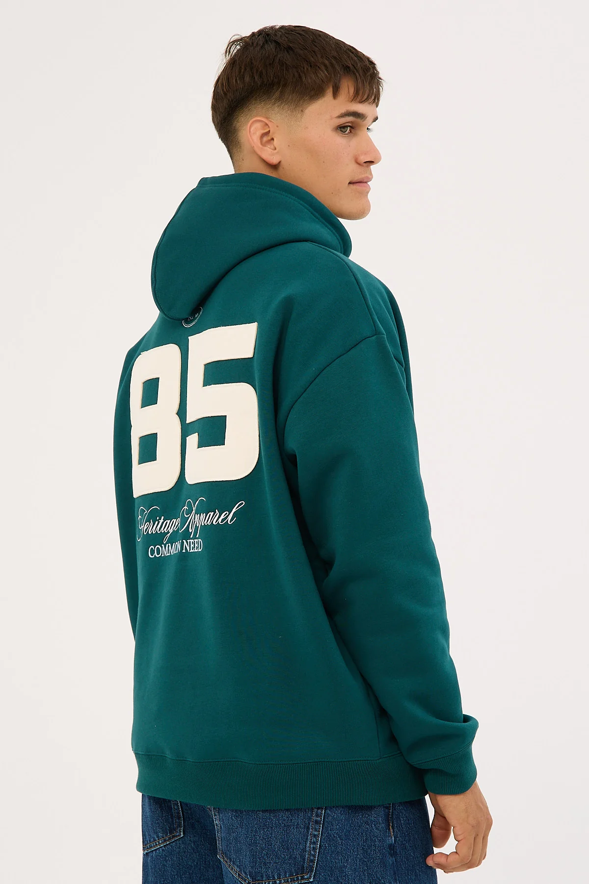 Common Need Brady Boxy Hoodie Teal - Image 5