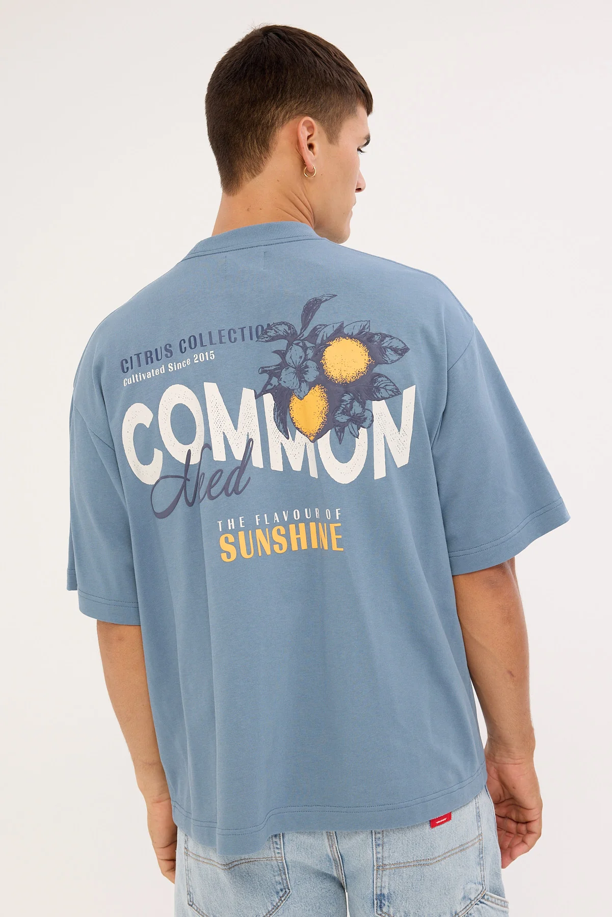 Common Need Burst Heavyweight Easy Tee Vintage Blue