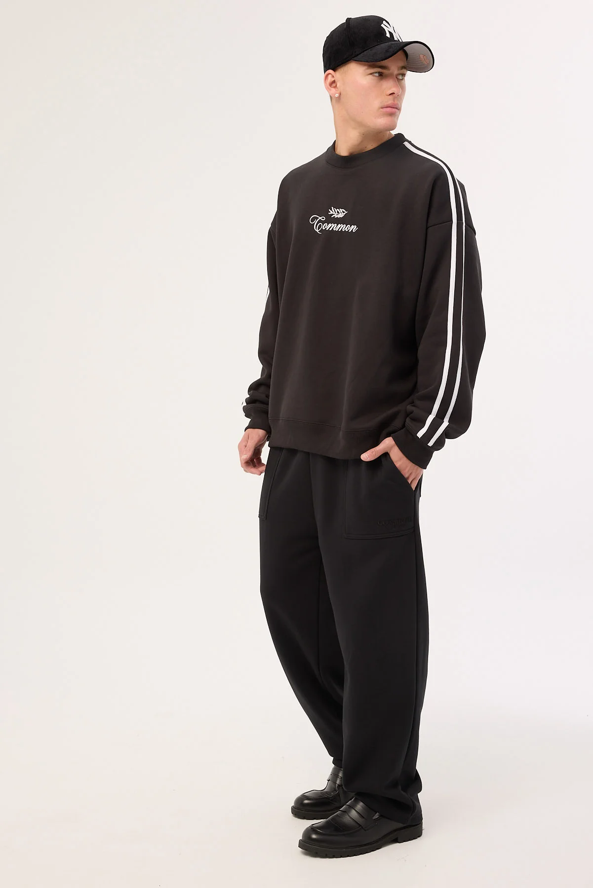 Common Need Chase Baggy Sweatpant Black - Image 3