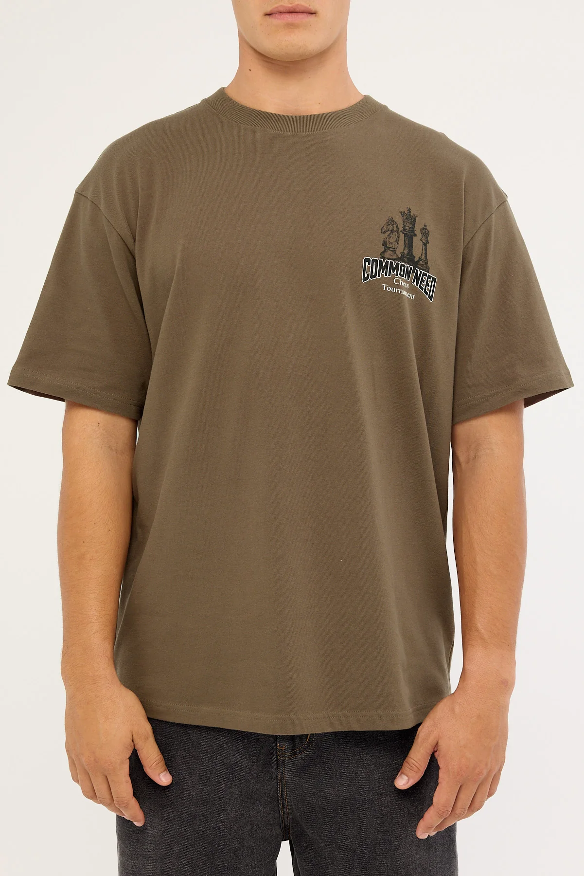 Common Need Checkmate Heavyweight Boxy Tee Brown - Image 8
