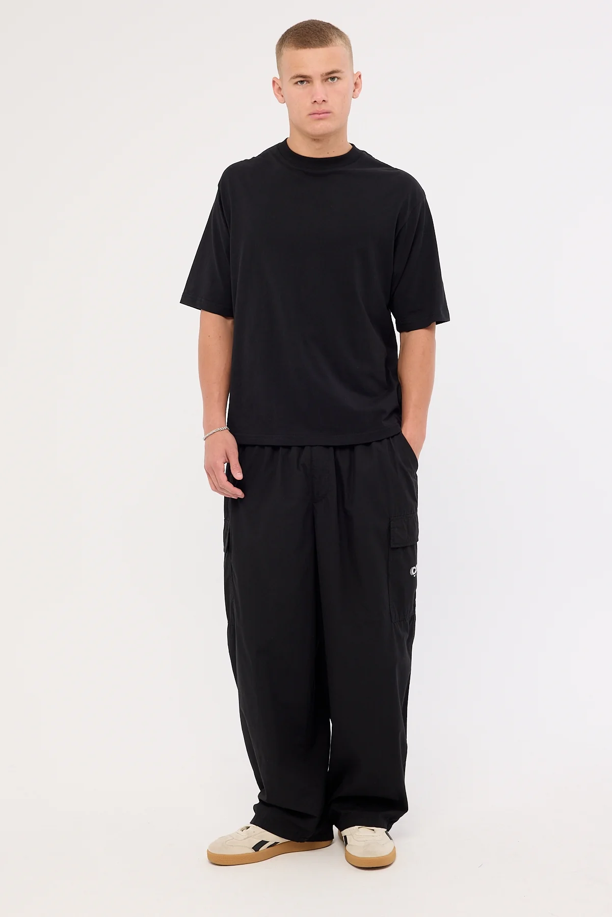 Common Need Circuit Baggy Cargo Pant Black
