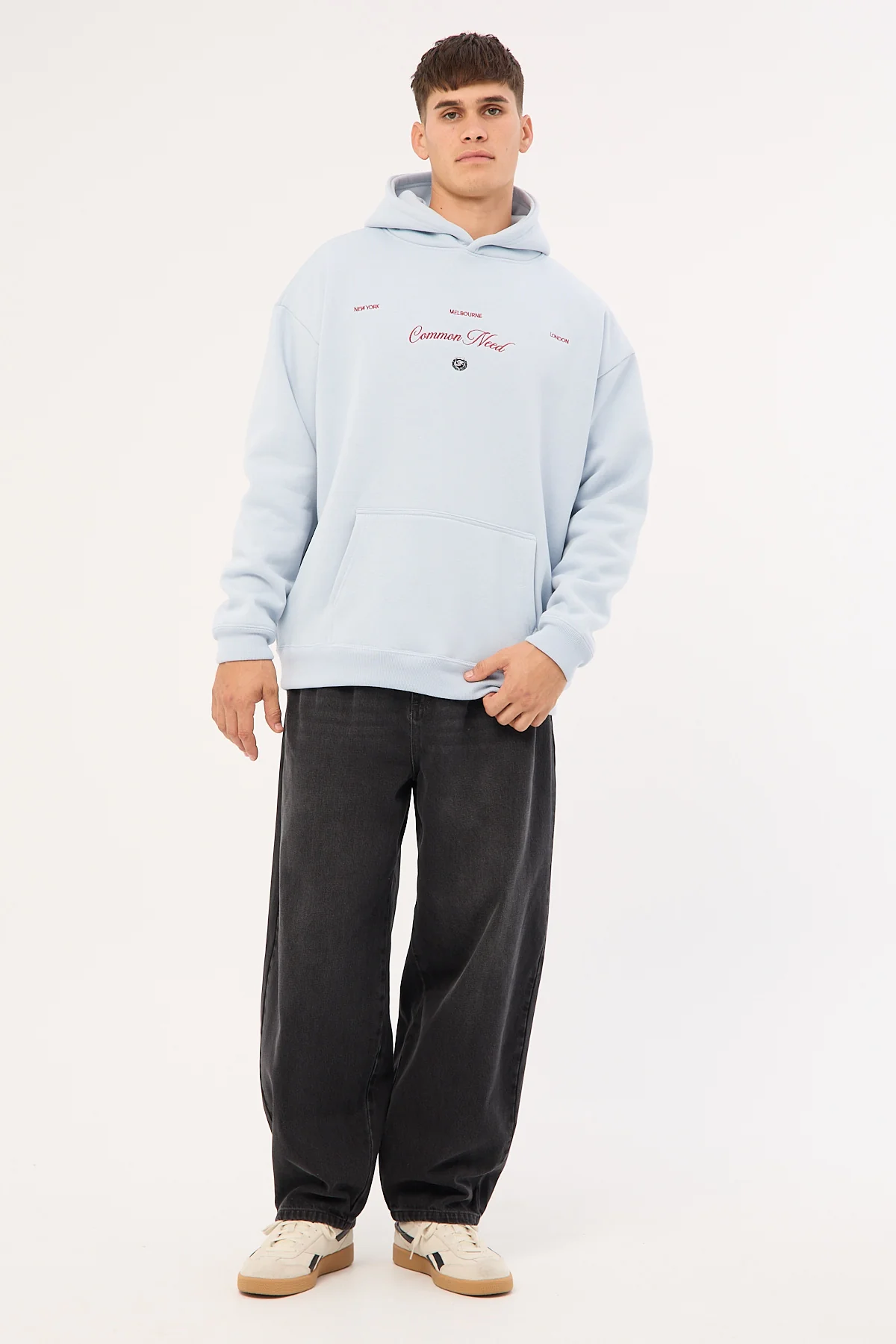 Common Need Cities Boxy Hoodie Misty Blue - Image 2
